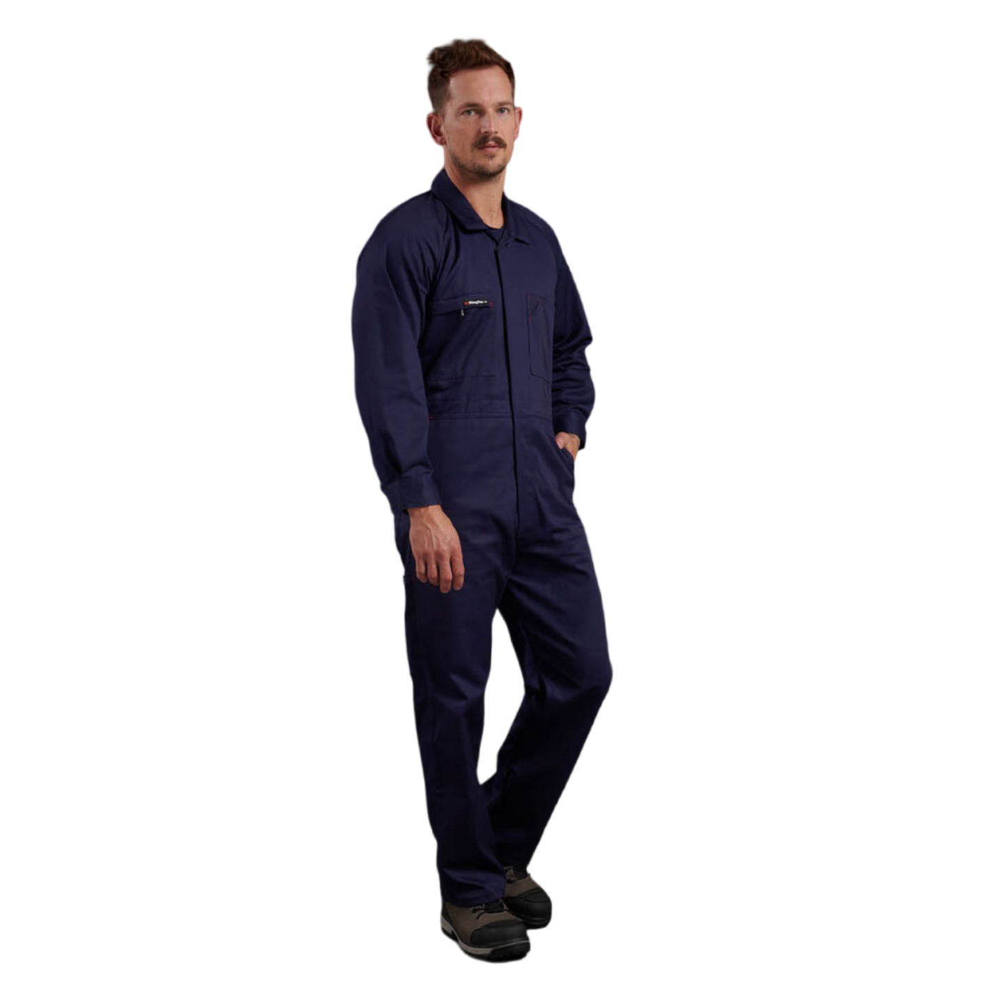 KingGee Men's Originals Cotton Drill Work Overalls - Navy
