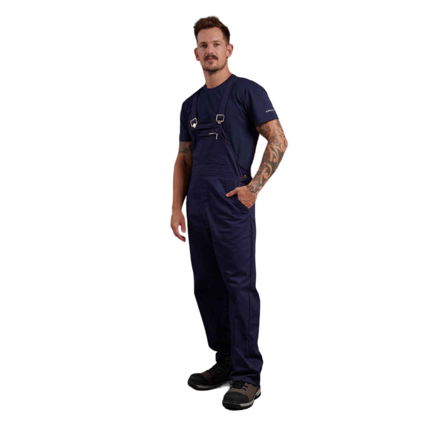 KingGee Men's Originals Bib And Brace Cotton Drill Work Overalls - Navy