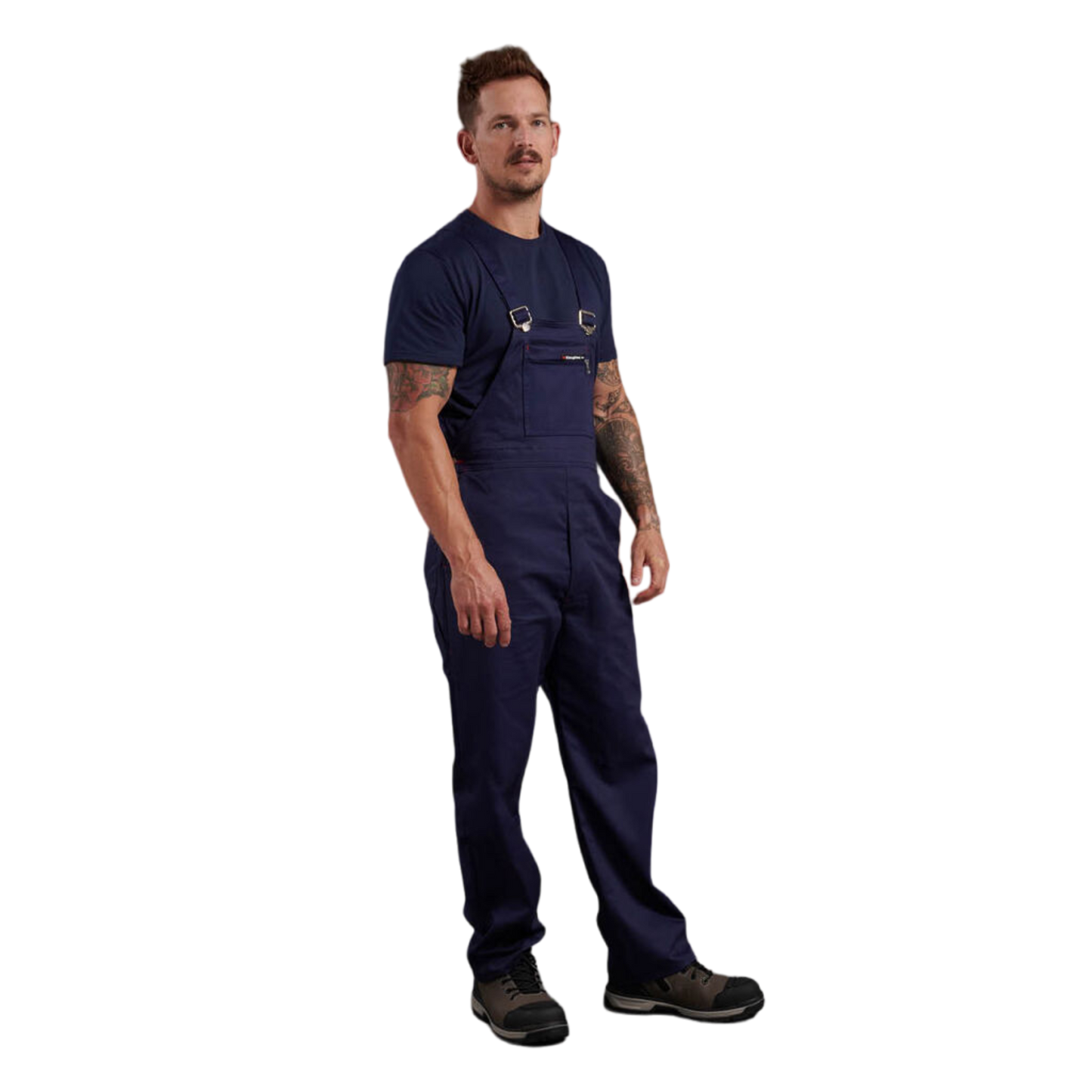 KingGee Men's Originals Bib And Brace Cotton Drill Work Overalls - Navy