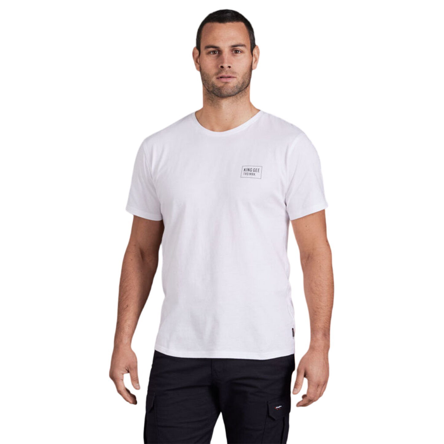 KingGee Men's Short Sleeve Crew Neck Tee - White