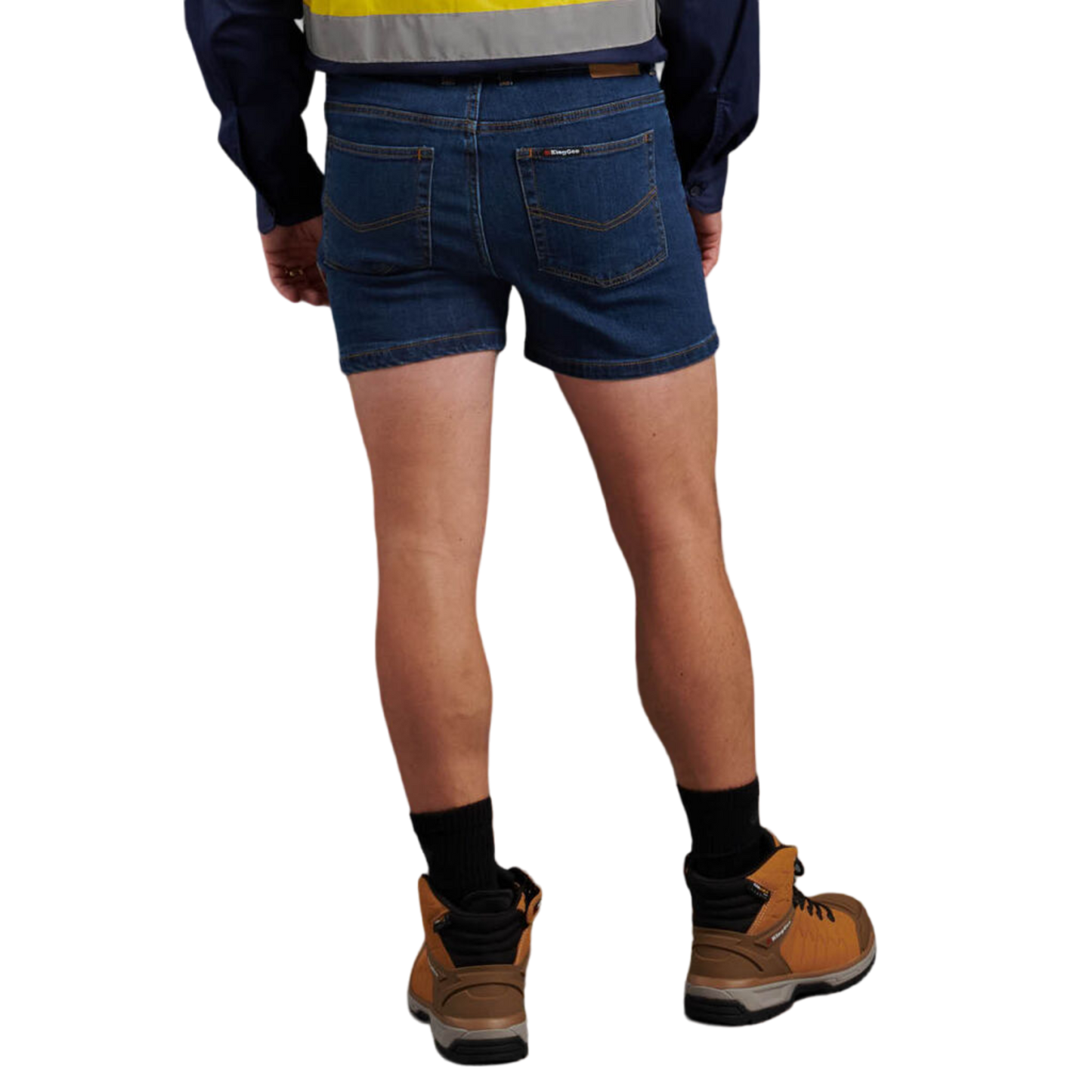 KingGee Men's Stretch Denim Work Shorts - Stonewash