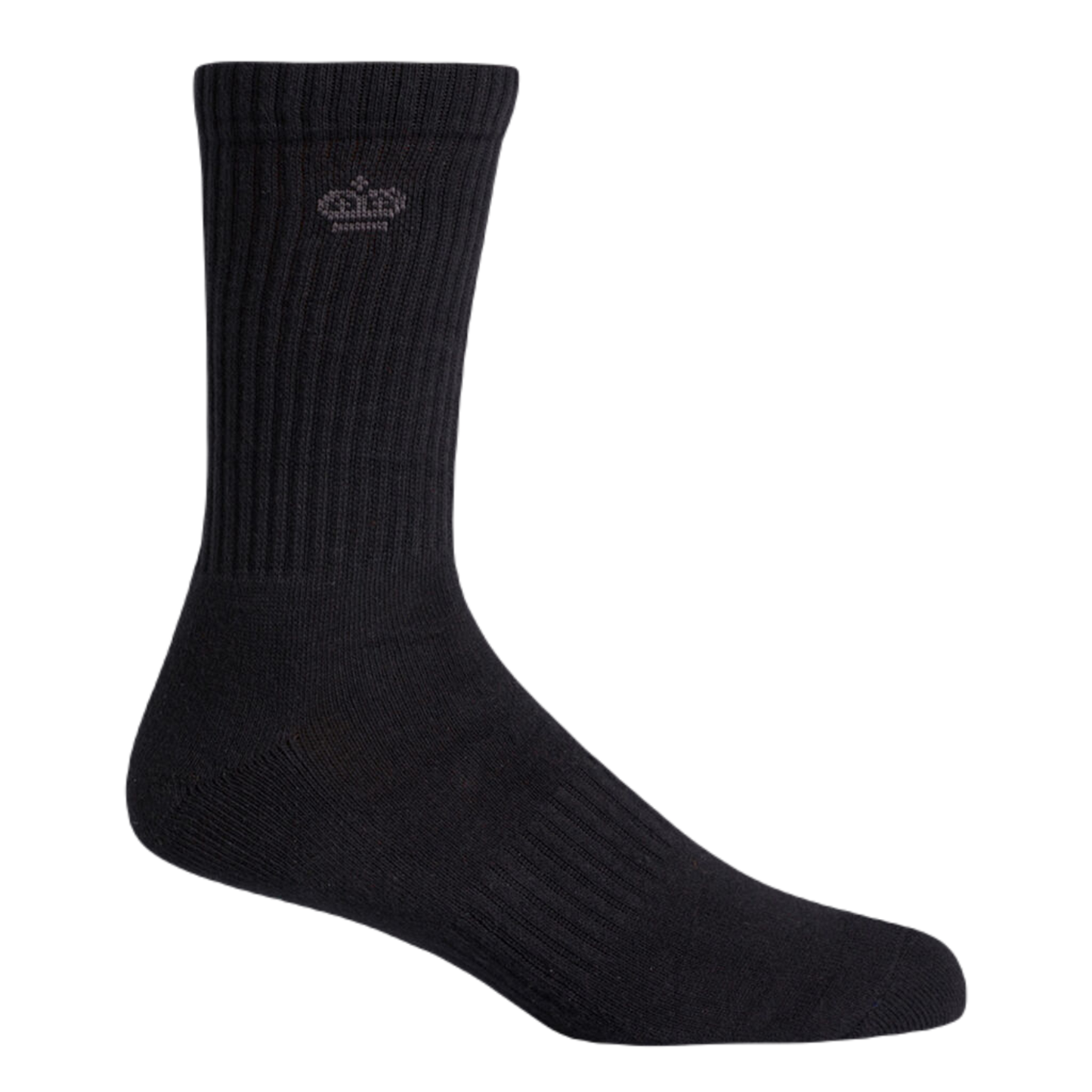 KingGee Men's Cotton Crew Work Socks - 5 Pack - Black