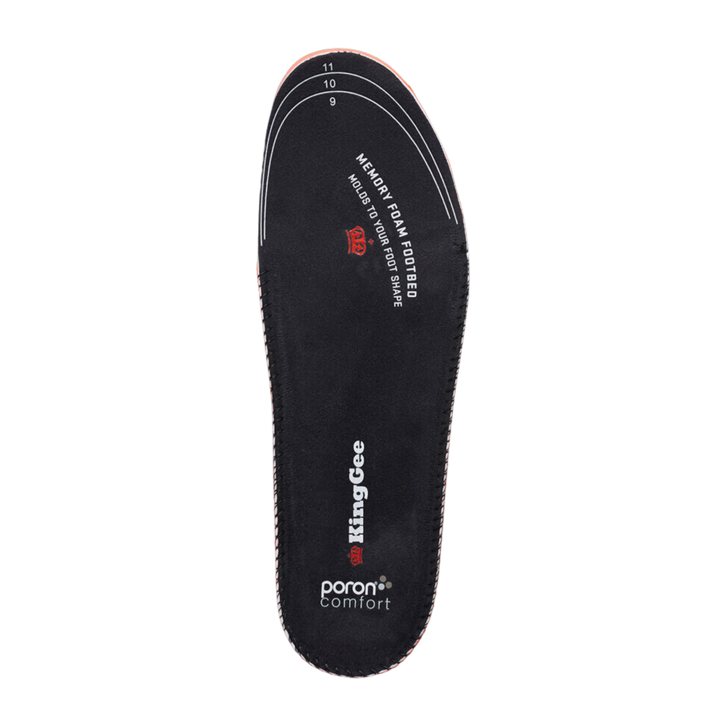KingGee Tradie Memory Foam Insoles - Black