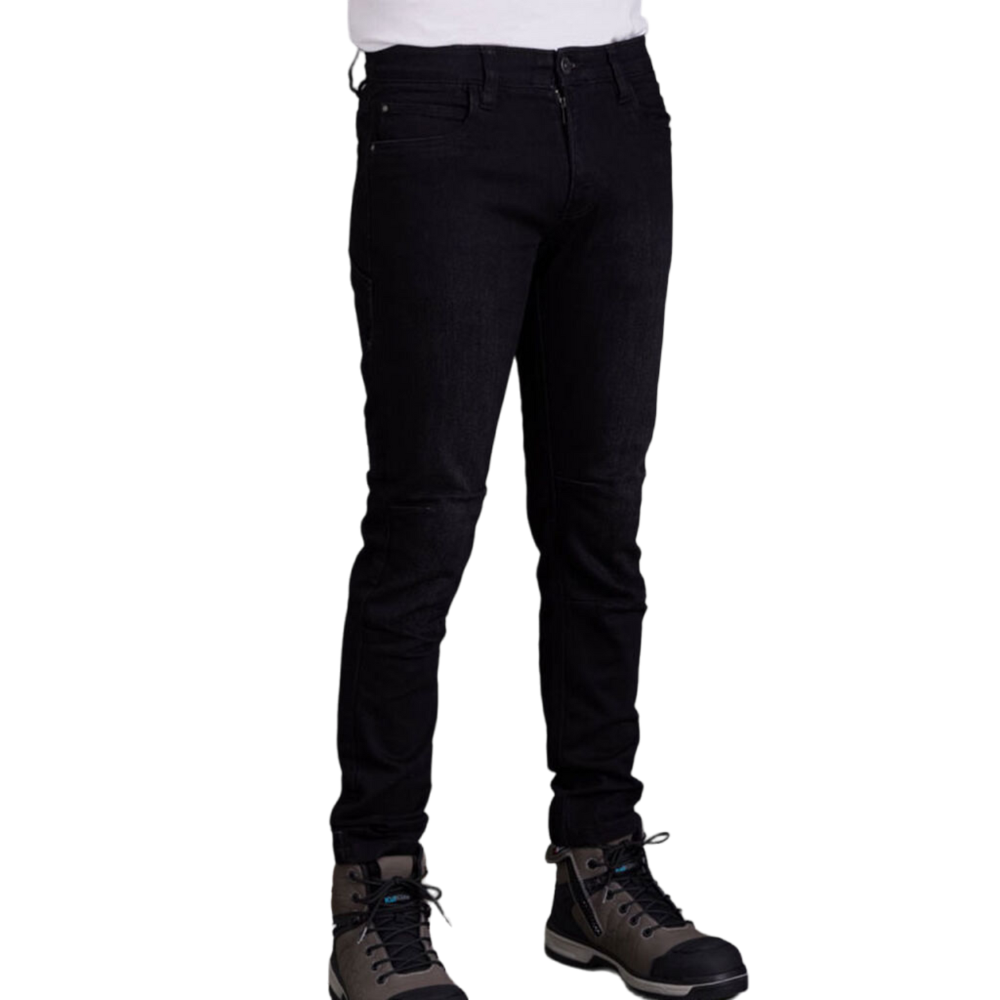 KingGee Men's Urban Coolmax Slim Stretch Denim Work Jeans - Black