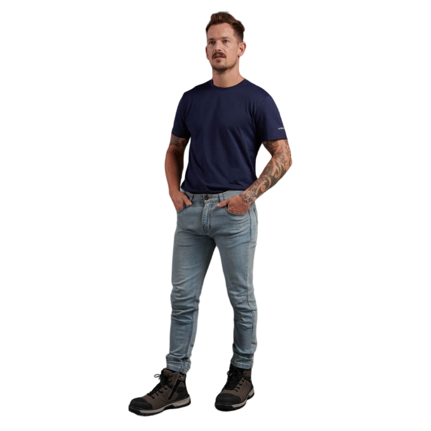 KingGee Men's Urban Coolmax Slim Stretch Denim Work Jeans - Vintage