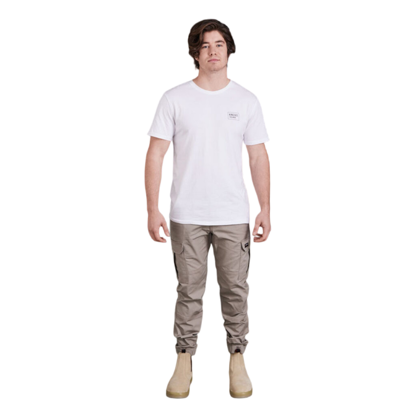 KingGee Men's Tradies Comfort Waist Cuffed Pants - Desert
