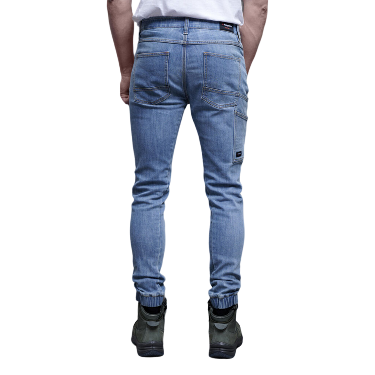 KingGee Men's Urban Coolmax Stretch Cuffed Denim Jeans - Vintage