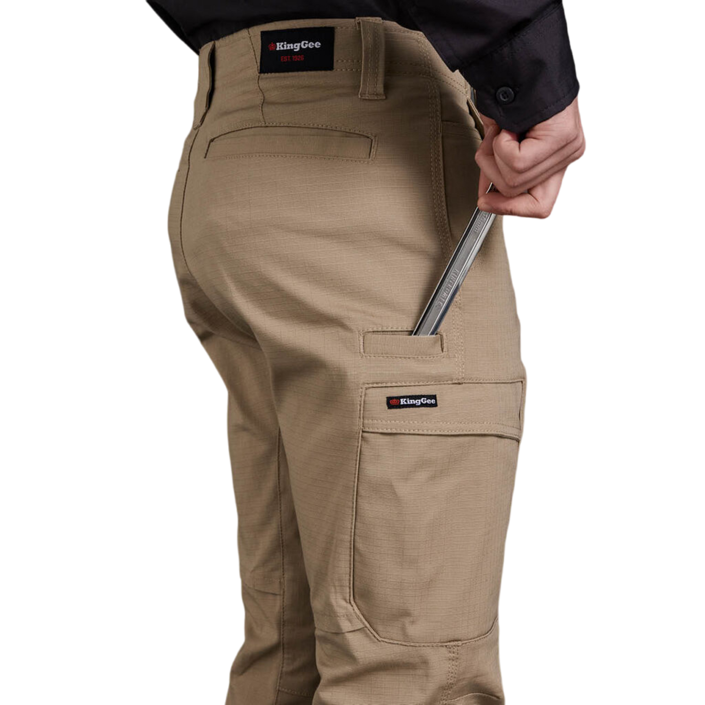 KingGee Men's Workcool Pro Stretch Cargo Work Pants - Khaki