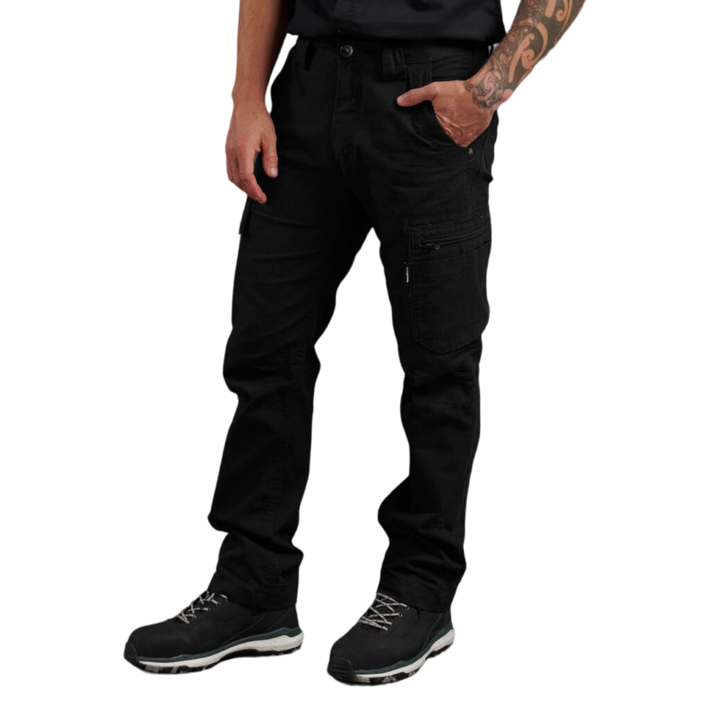 KingGee Men's Tradies Canvas Cargo Work Pants - Black