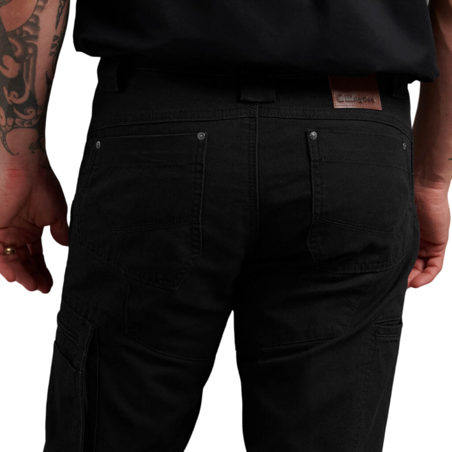 KingGee Men's Tradies Canvas Cargo Work Pants - Black