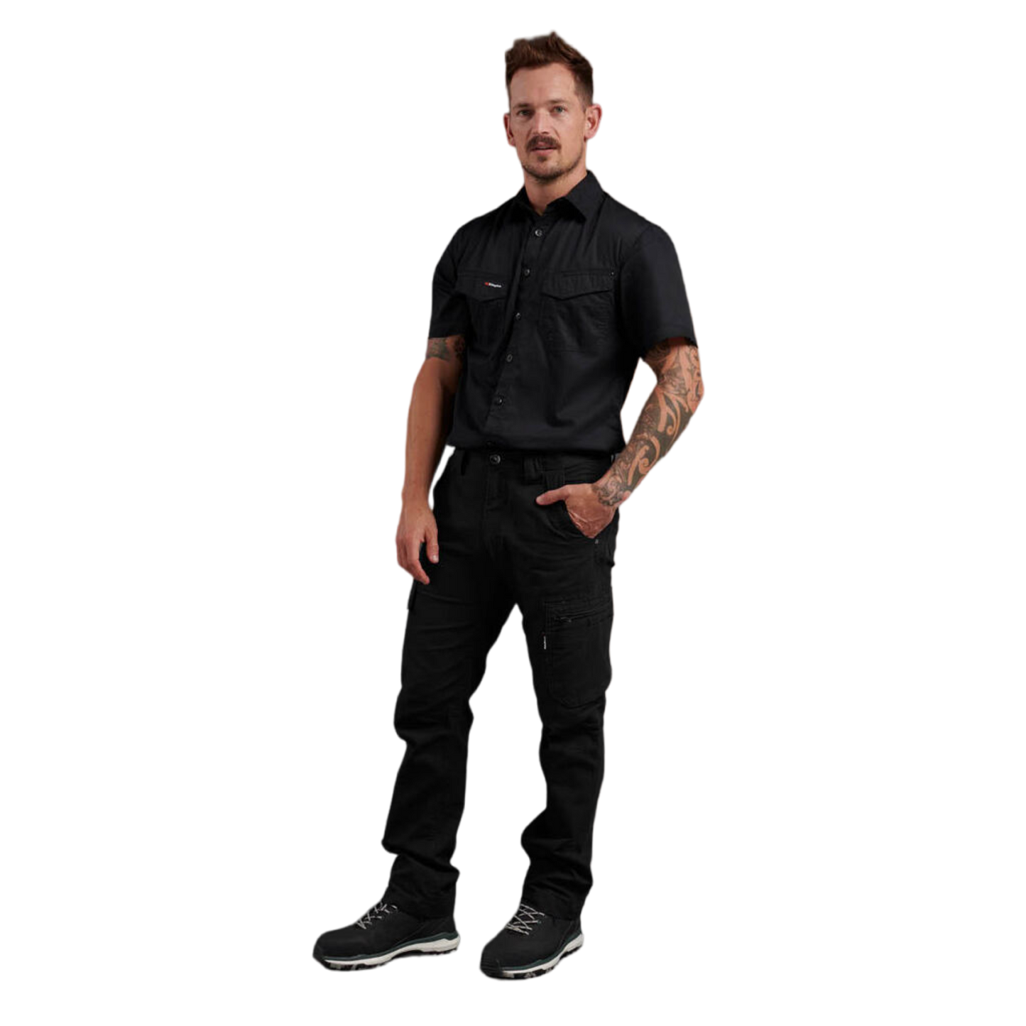 KingGee Men's Tradies Canvas Cargo Work Pants - Black
