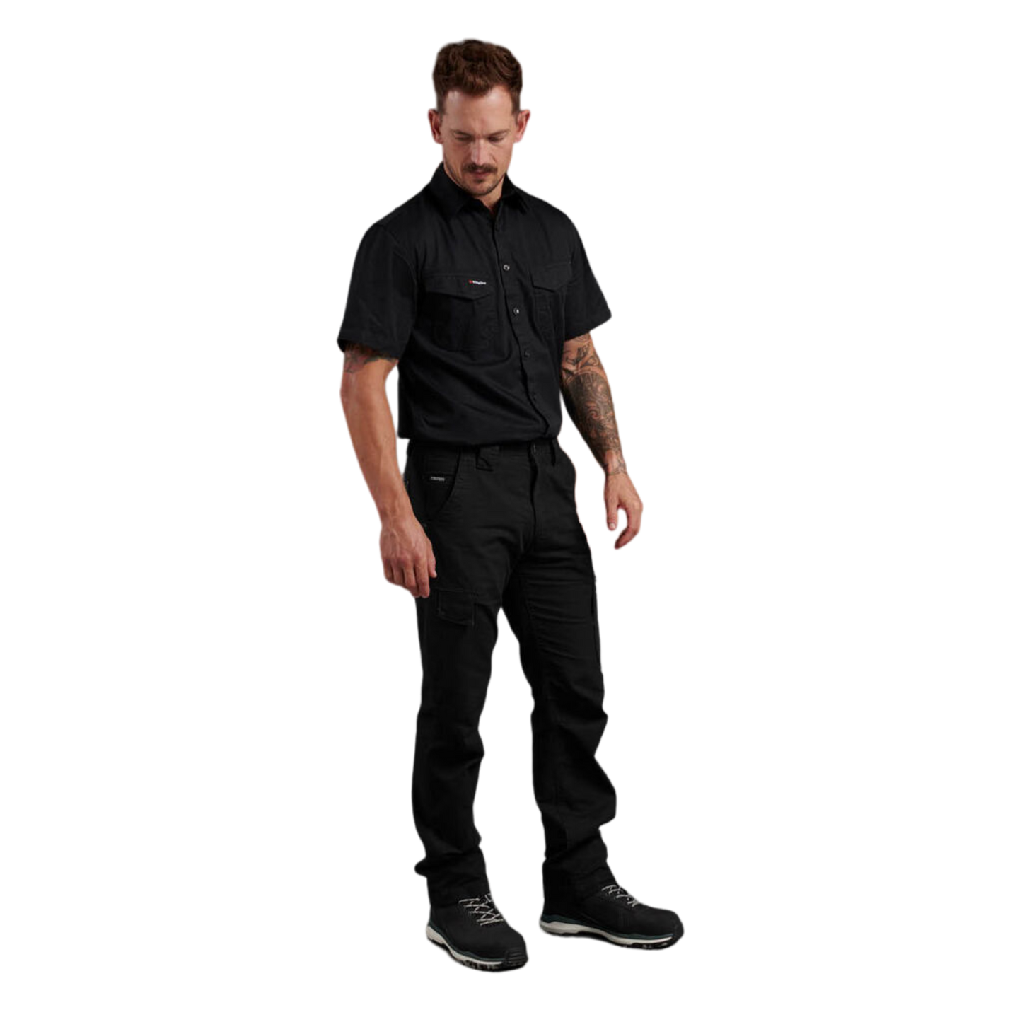 KingGee Men's Tradies Canvas Cargo Work Pants - Black