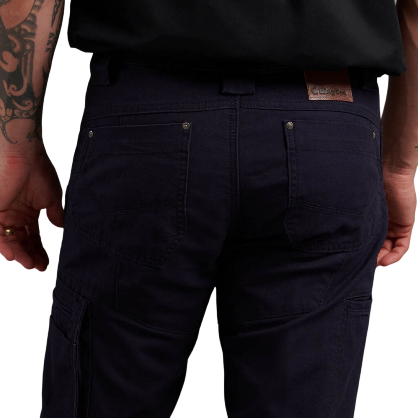 KingGee Men's Tradies Canvas Cargo Work Pants - Oiled Navy