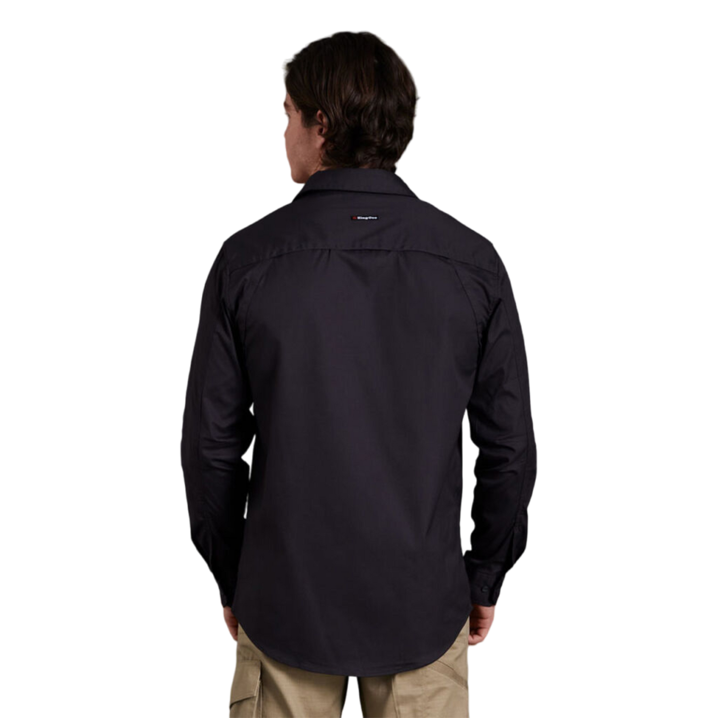 KingGee Men's Workcool Pro Stretch Long Sleeve Work Shirt - Charcoal