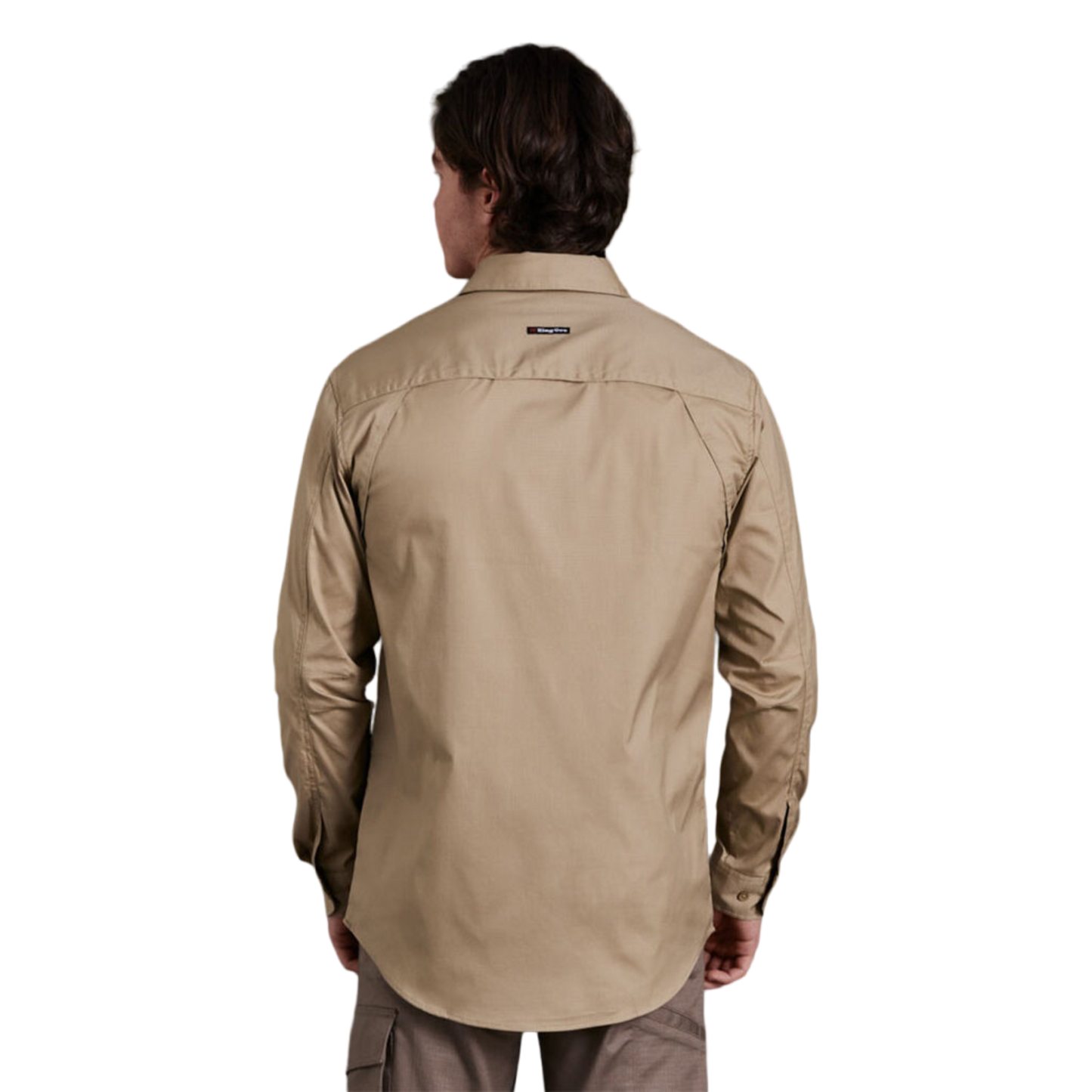 KingGee Men's Workcool Pro Stretch Long Sleeve Work Shirt - Khaki