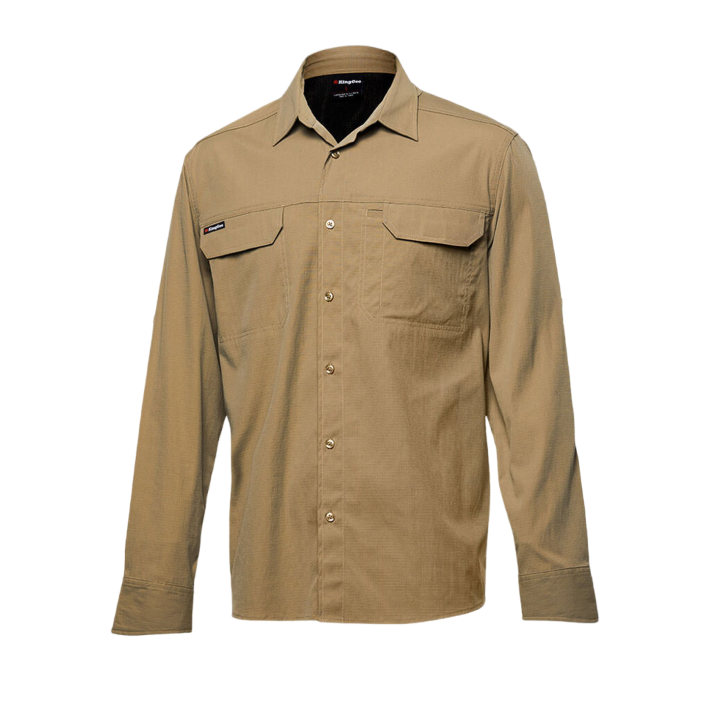 KingGee Men's Drycool Lightweight Stretch Long Sleeve Work Shirt - Dune