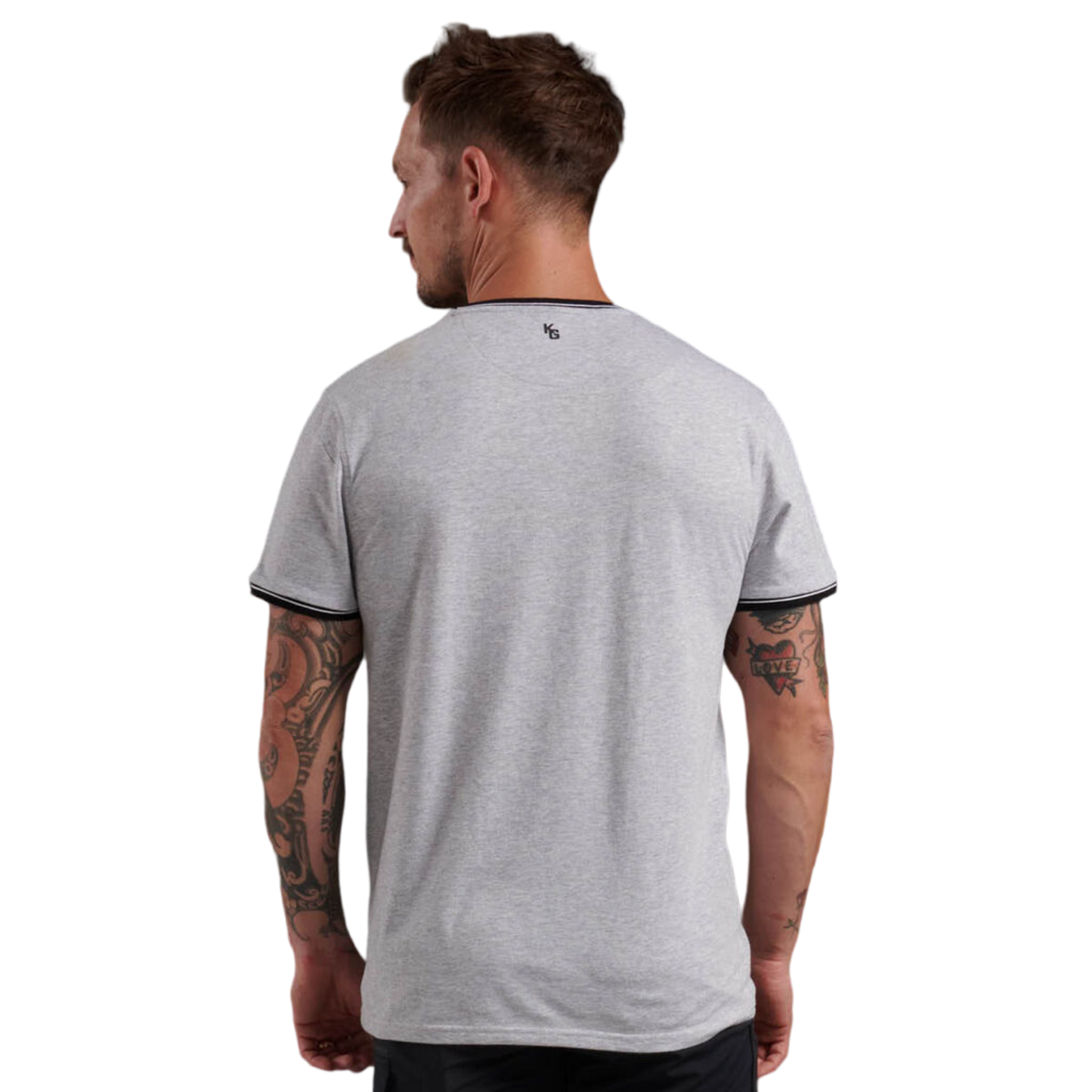 KingGee Men's Trademark T Shirt - Light Grey Marle