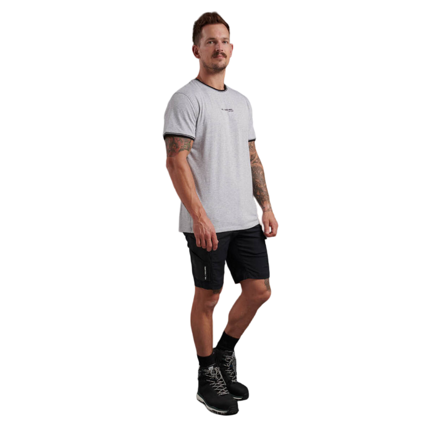 KingGee Men's Trademark T Shirt - Light Grey Marle