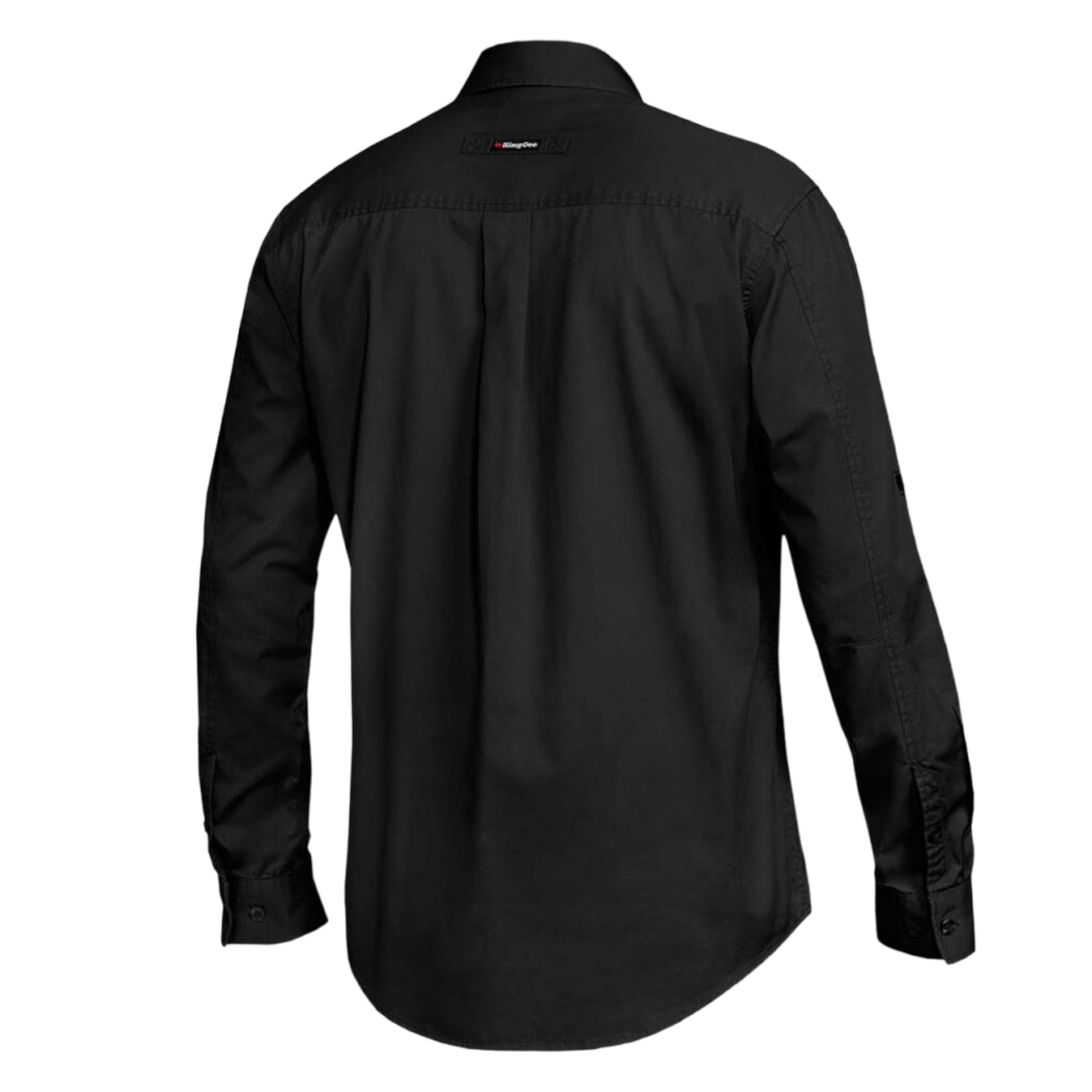 KingGee Men's Tradies Lightweight Cotton Drill Long Sleeve Work Shirt - Black