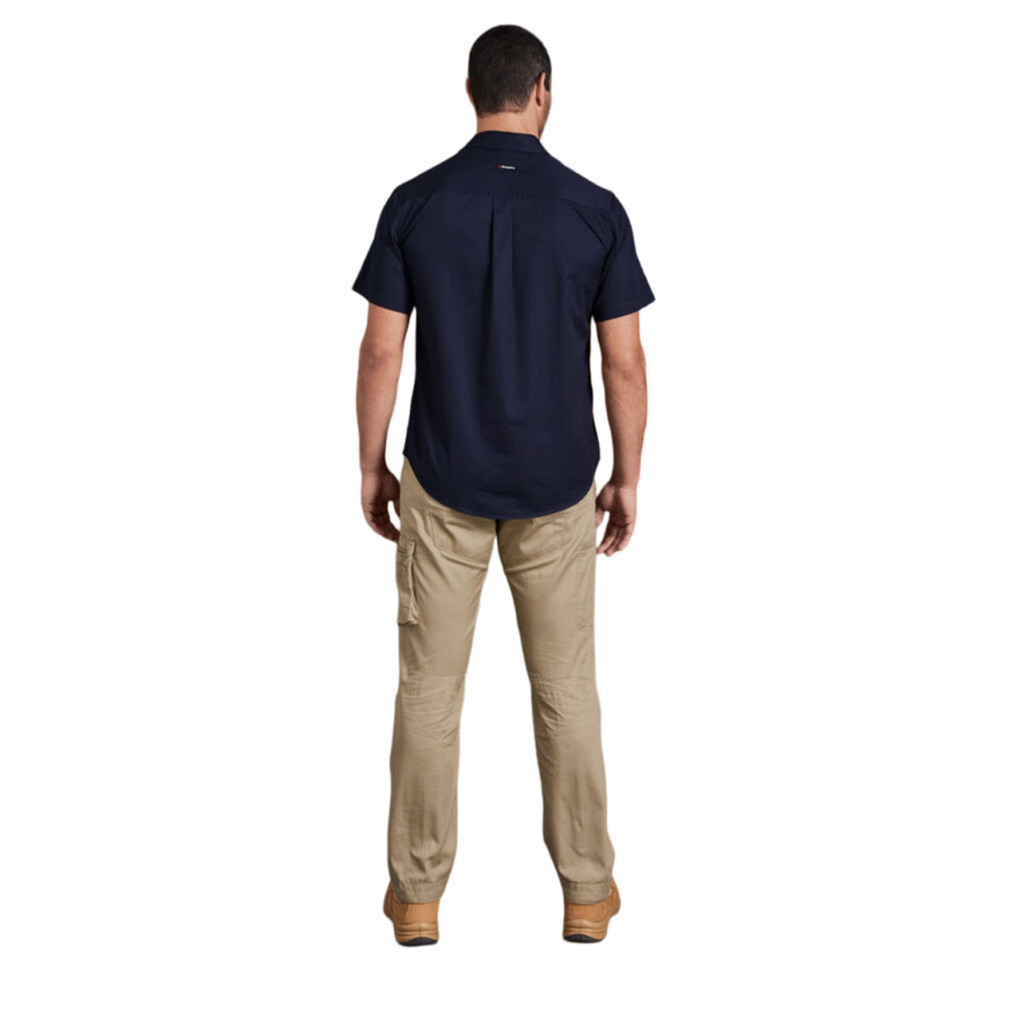 KingGee Men's Tradies Lightweiht Cotton Drill Short Sleeve Work Shirt - Oiled Navy