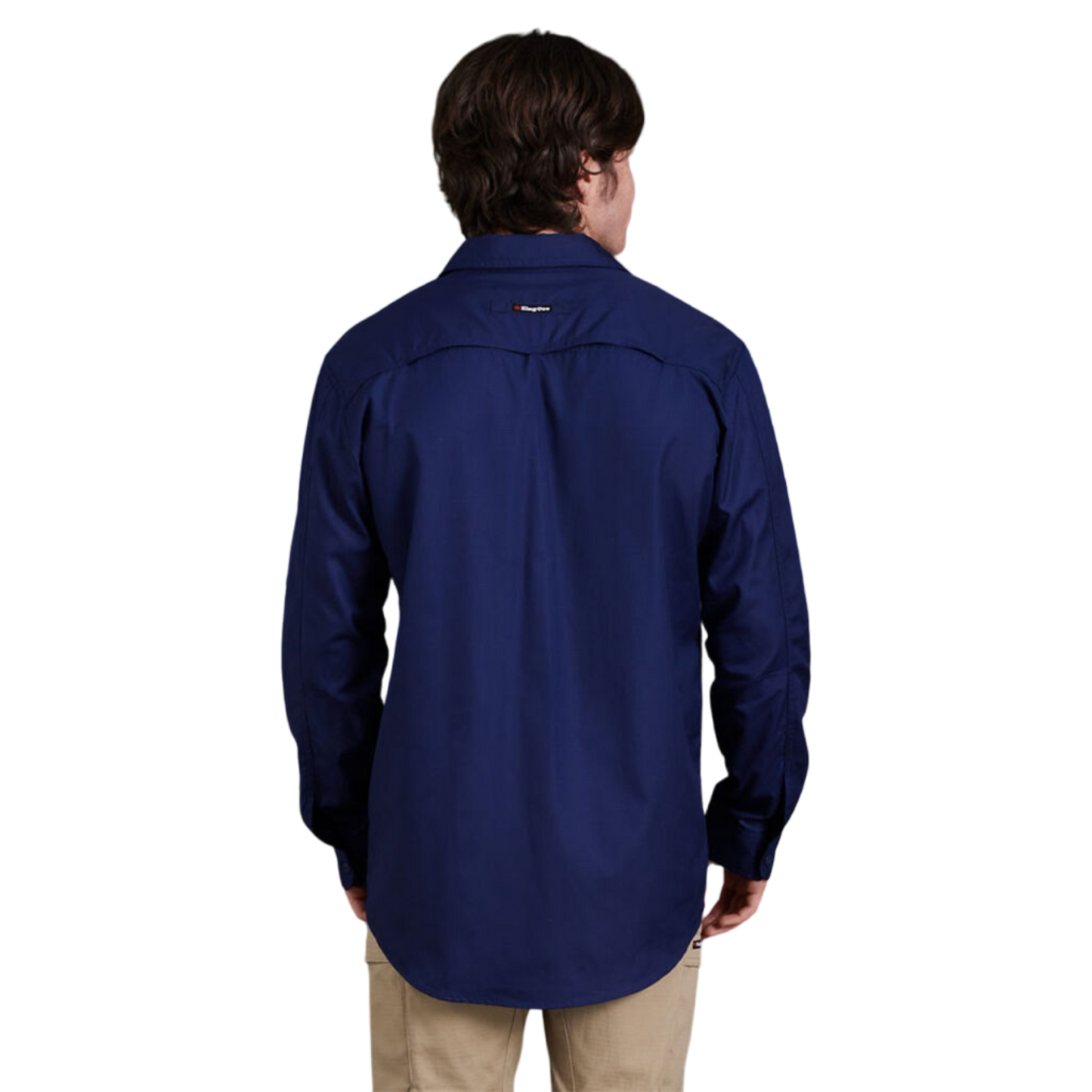 KingGee Men's Workcool 2 Lightweight Ripstop Long Sleeve Work Shirt - Navy