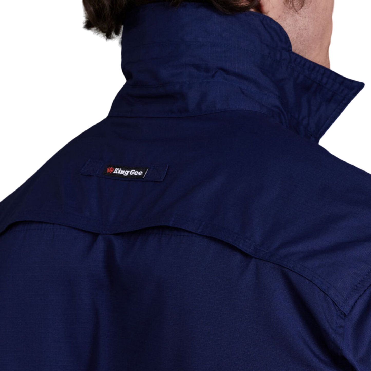 KingGee Men's Workcool 2 Lightweight Ripstop Long Sleeve Work Shirt - Navy