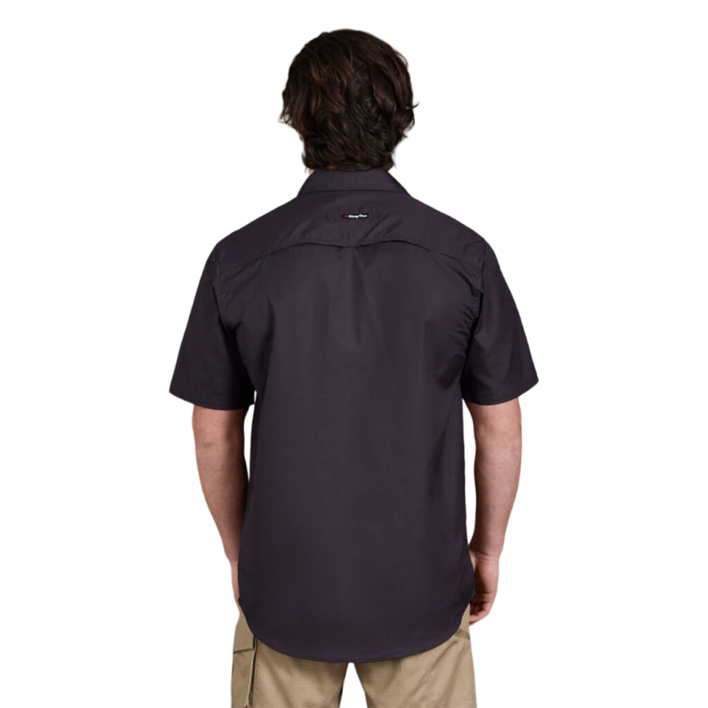 KingGee Men's Workcool 2 Lightweight Ripstop Short Sleeve Work Shirt - Charcoal