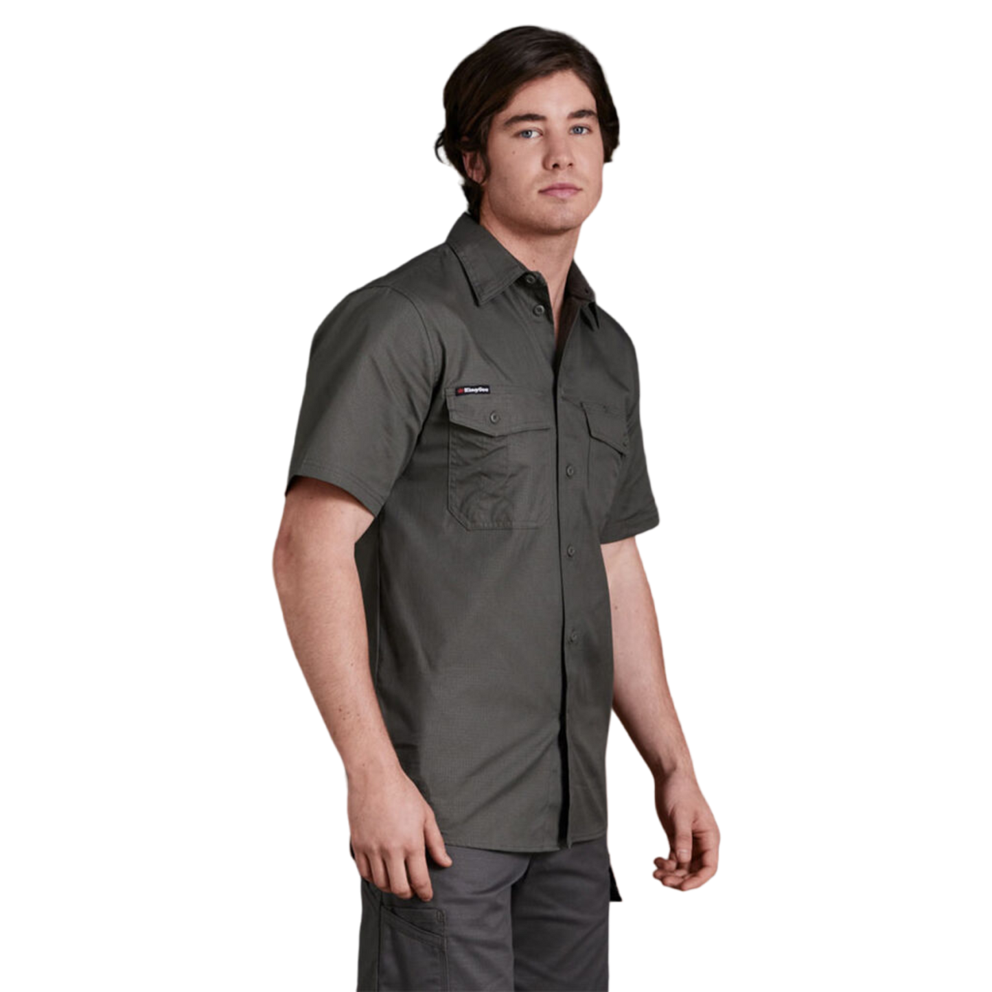 KingGee Men's Workcool 2 Lightweight Ripstop Short Sleeve Work Shirt - Green
