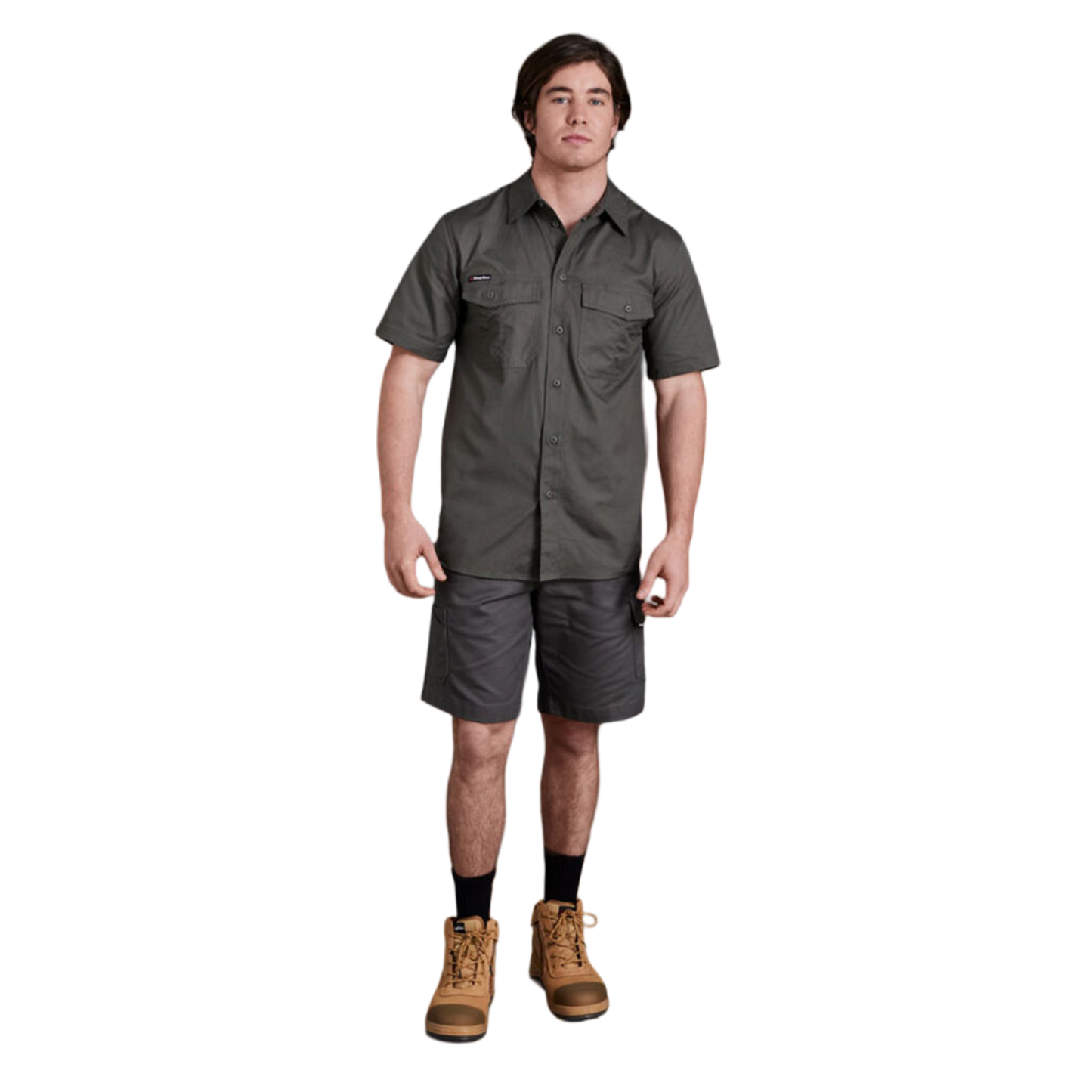 KingGee Men's Workcool 2 Lightweight Ripstop Short Sleeve Work Shirt - Green