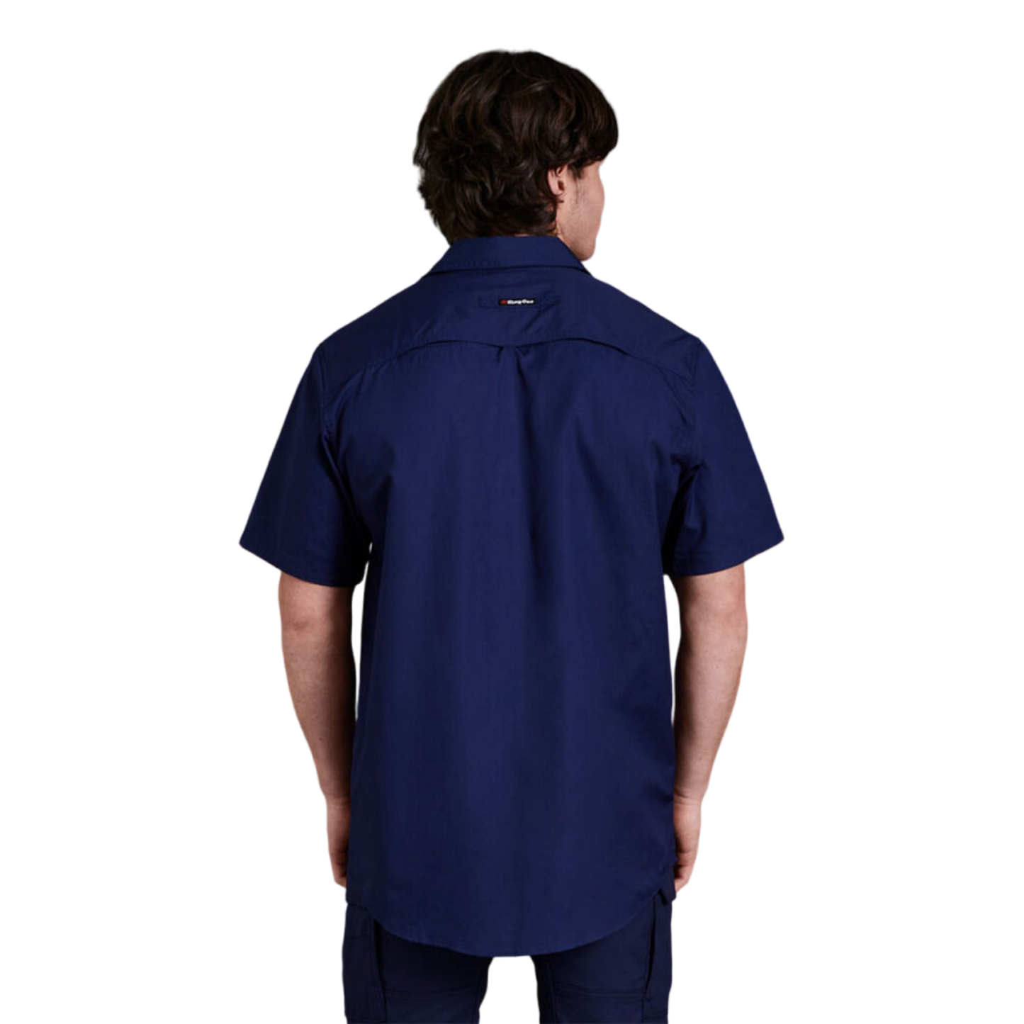 KingGee Men's Workcool 2 Lightweight Ripstop Short Sleeve Work Shirt - Navy