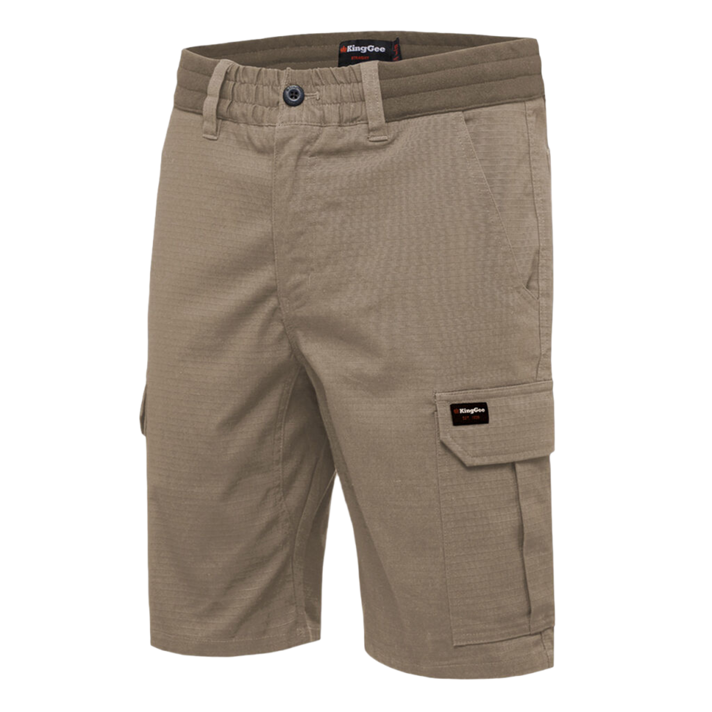 KingGee Men's Tradies Comfort Waist Work Shorts - Desert