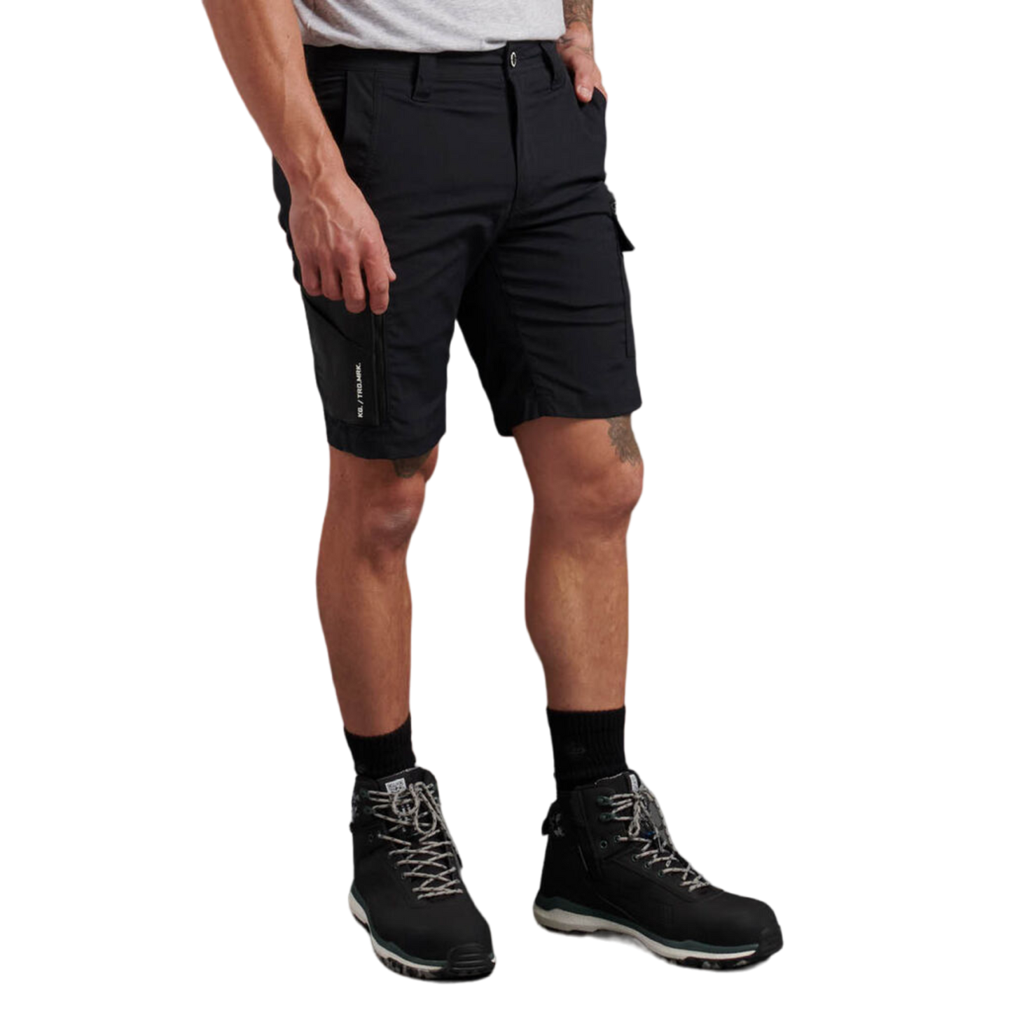 KingGee Men's Trademark Cargo Short - Black