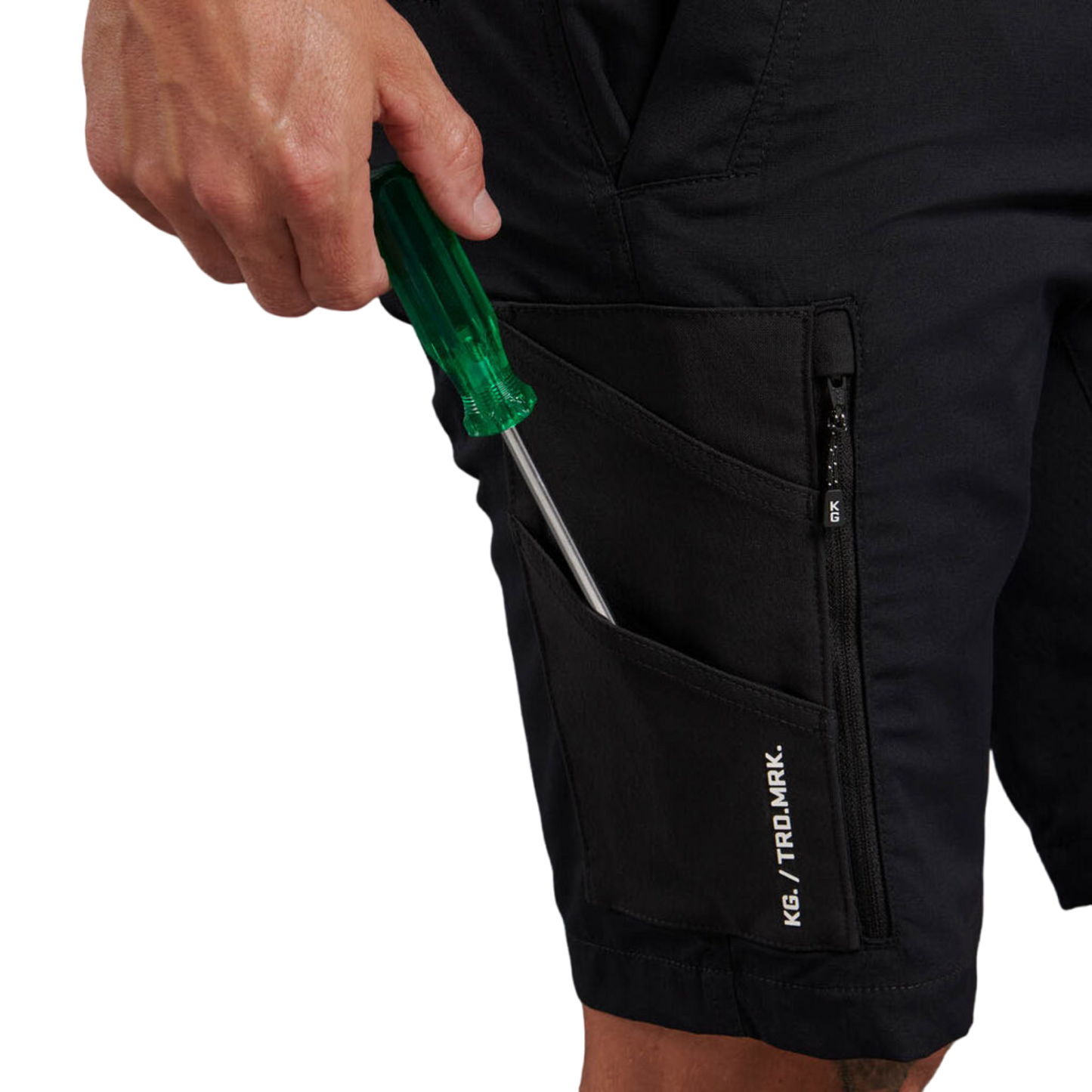 KingGee Men's Trademark Cargo Short - Black