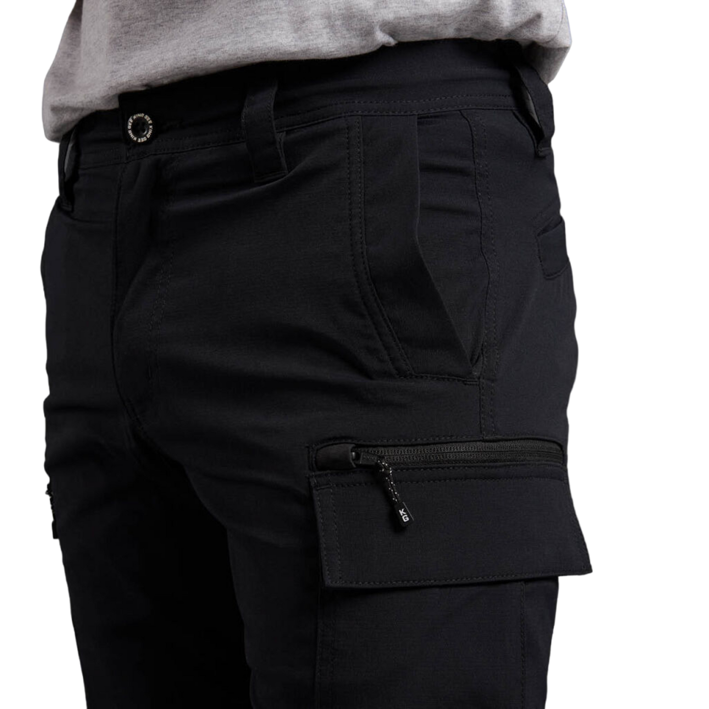 KingGee Men's Trademark Cargo Short - Black