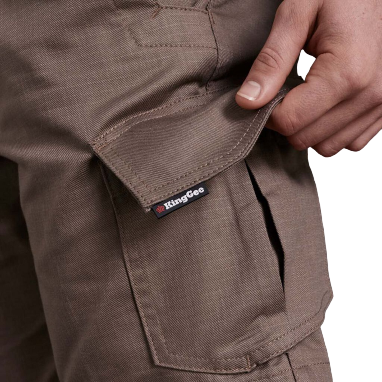 KingGee Men's Workcool 2 Lightweight Ripstop Cargo Work Shorts - Taupe