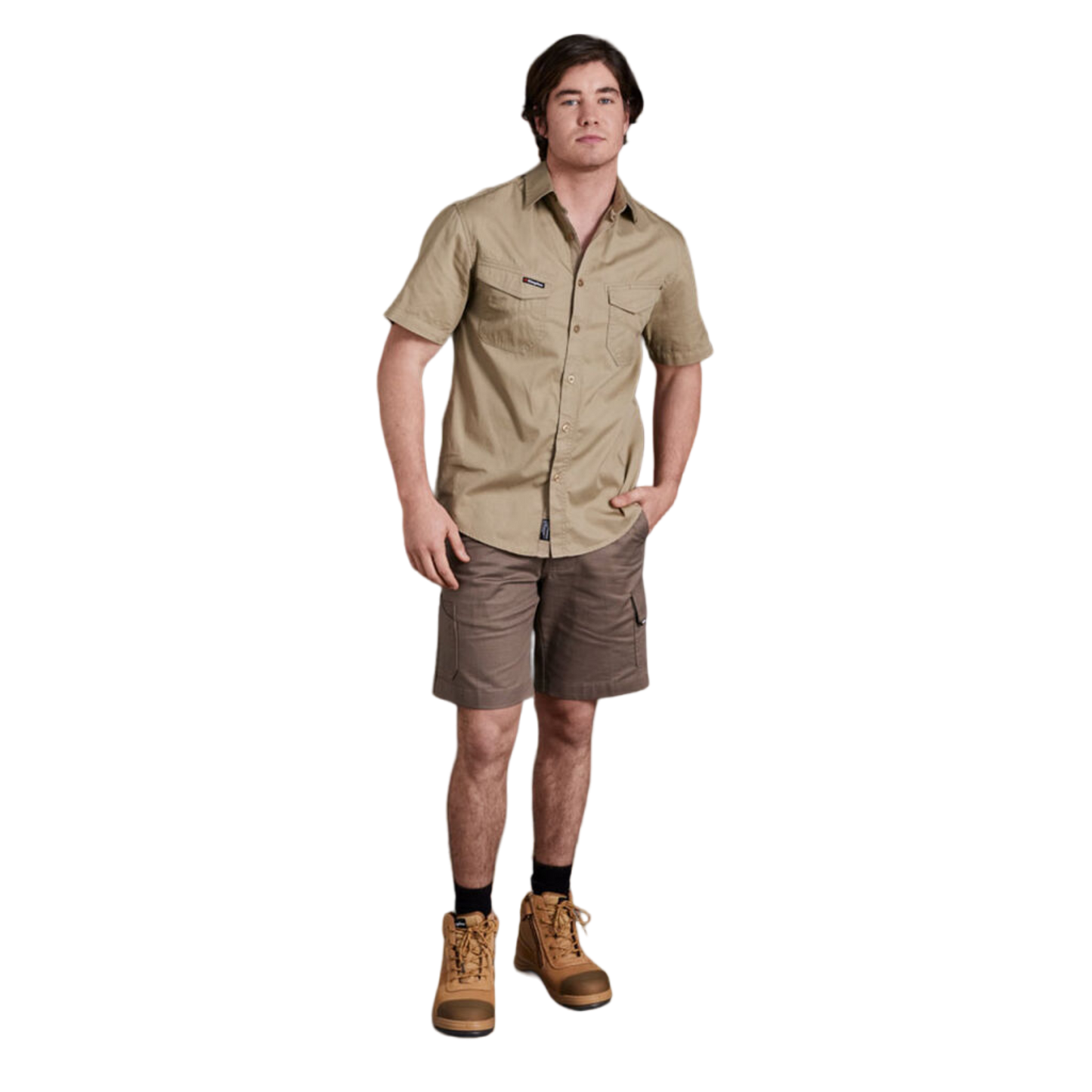 KingGee Men's Workcool 2 Lightweight Ripstop Cargo Work Shorts - Taupe