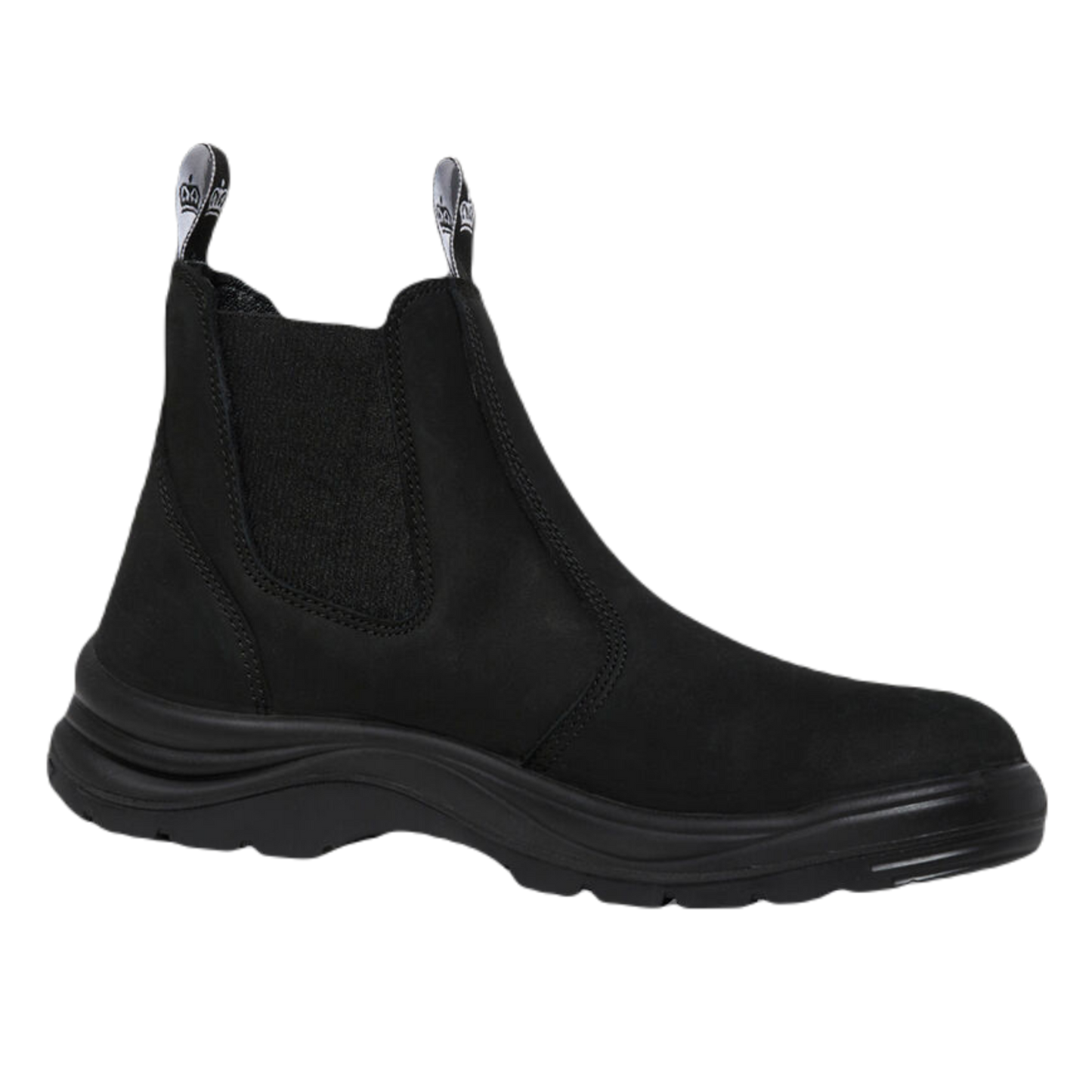 KingGee Men's Station Non Safety Pull Up Gusset Suede Boots - Black