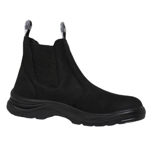 KingGee Men's Station Non Safety Pull Up Gusset Suede Boots - Black