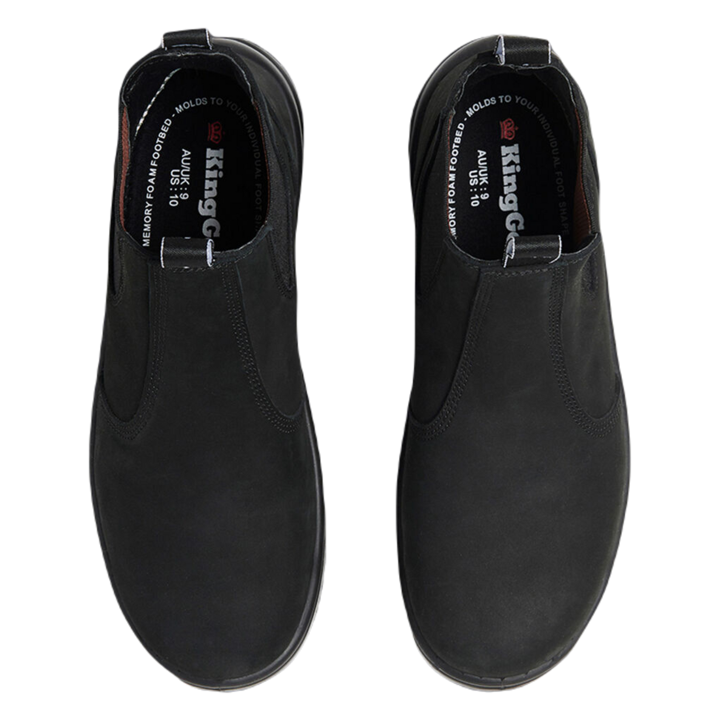 KingGee Men's Station Non Safety Pull Up Gusset Suede Boots - Black