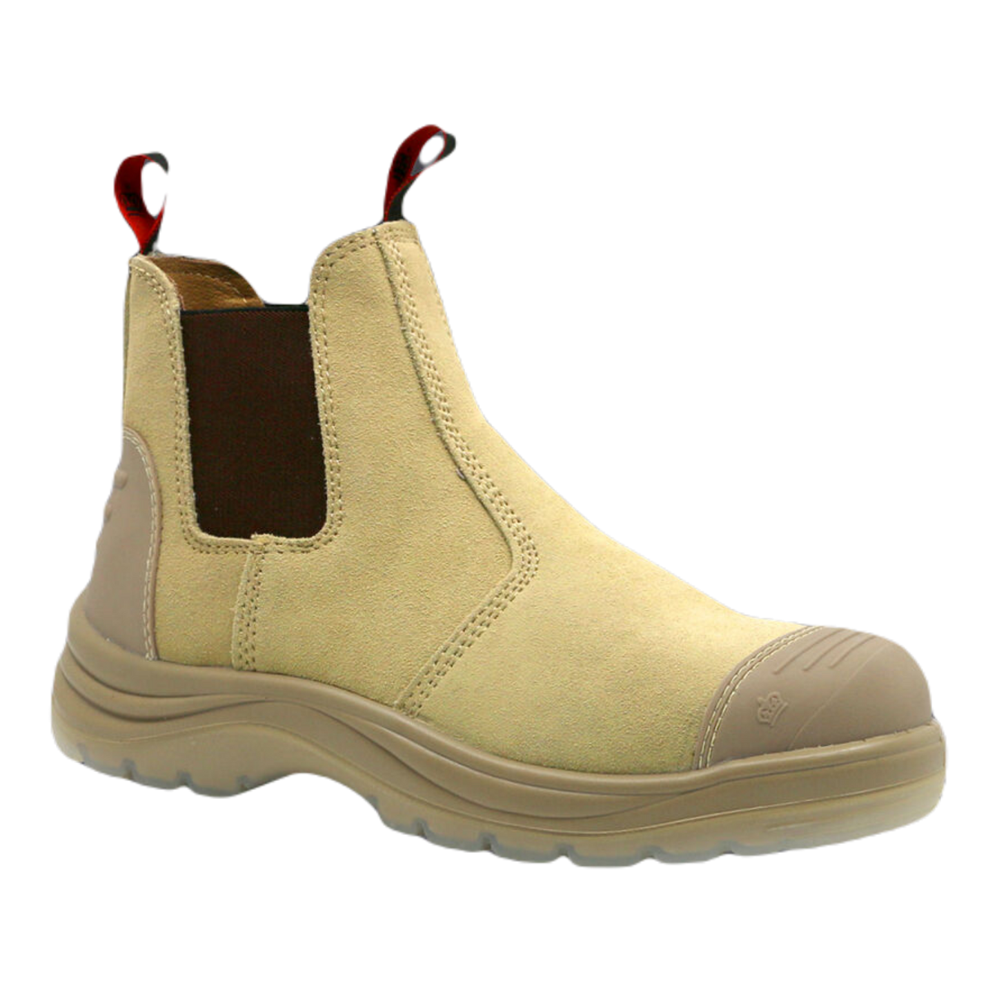 KingGee Men's Wills Suede Steel Cap Gusset Work Boots - Sand