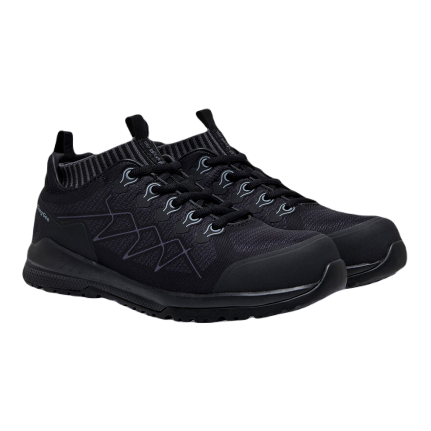 KingGee Men's Vapour Hybrid Slip Resistant Safety Toe Shoes - Black/Grey