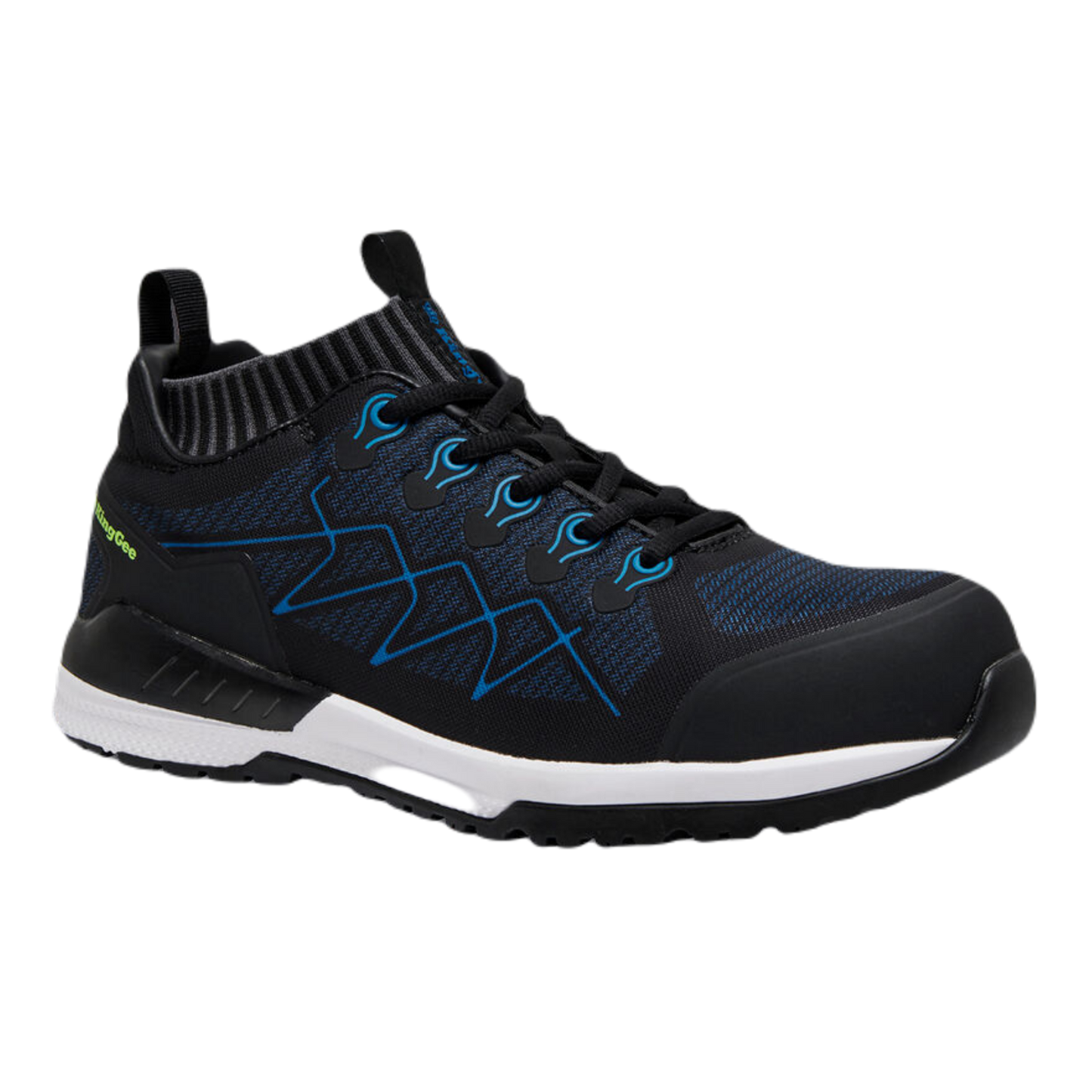 KingGee Men's Vapour Hybrid Slip Resistant Safety Toe Shoes - Black Blue
