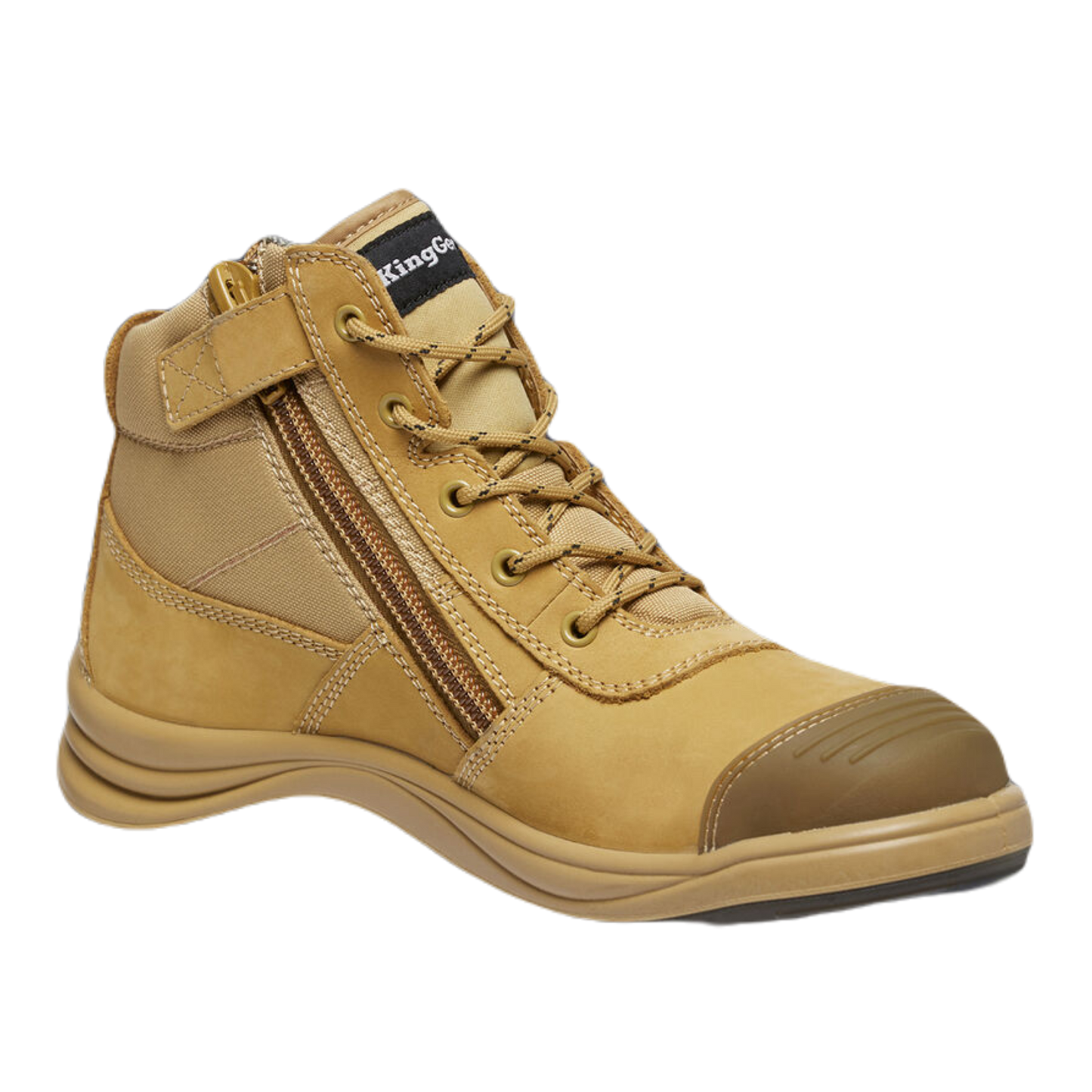 KingGee Men's Tradie Puncture Resistant Steel Cap Work Boots 5'' - Wheat