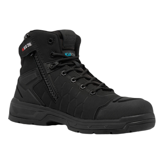 KingGee Men's Quantum Hybrid Composite Toe Work Boots 5" - Black
