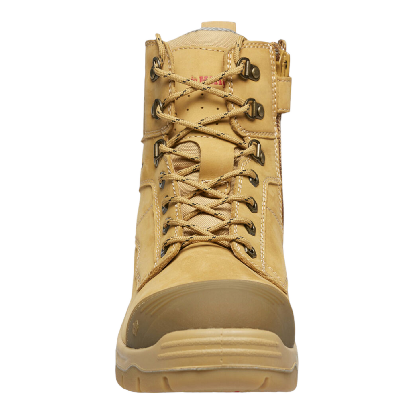 KingGee Men's Phoenix Zip/Lace Safety Work Boots With Scuff Cap - Wheat
