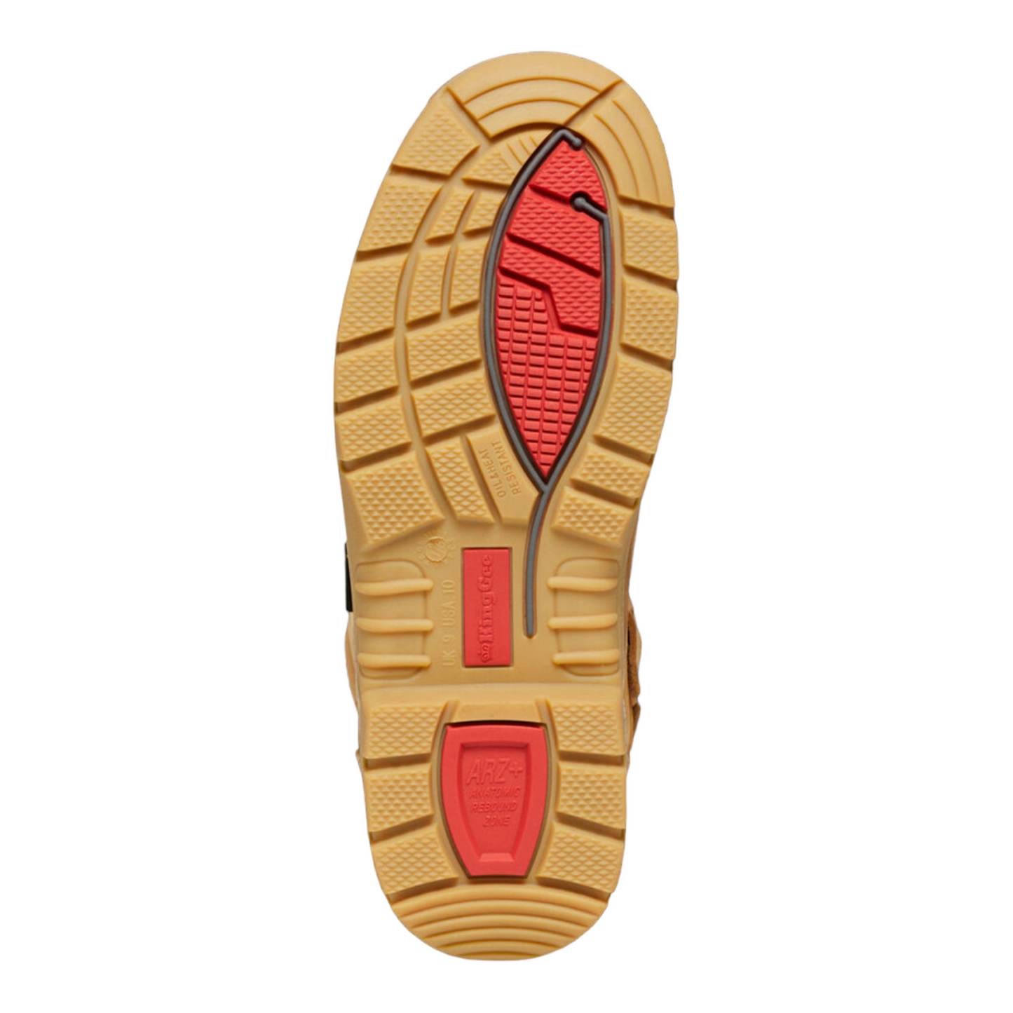 KingGee Men's Phoenix Zip/Lace Safety Work Boots With Scuff Cap - Wheat