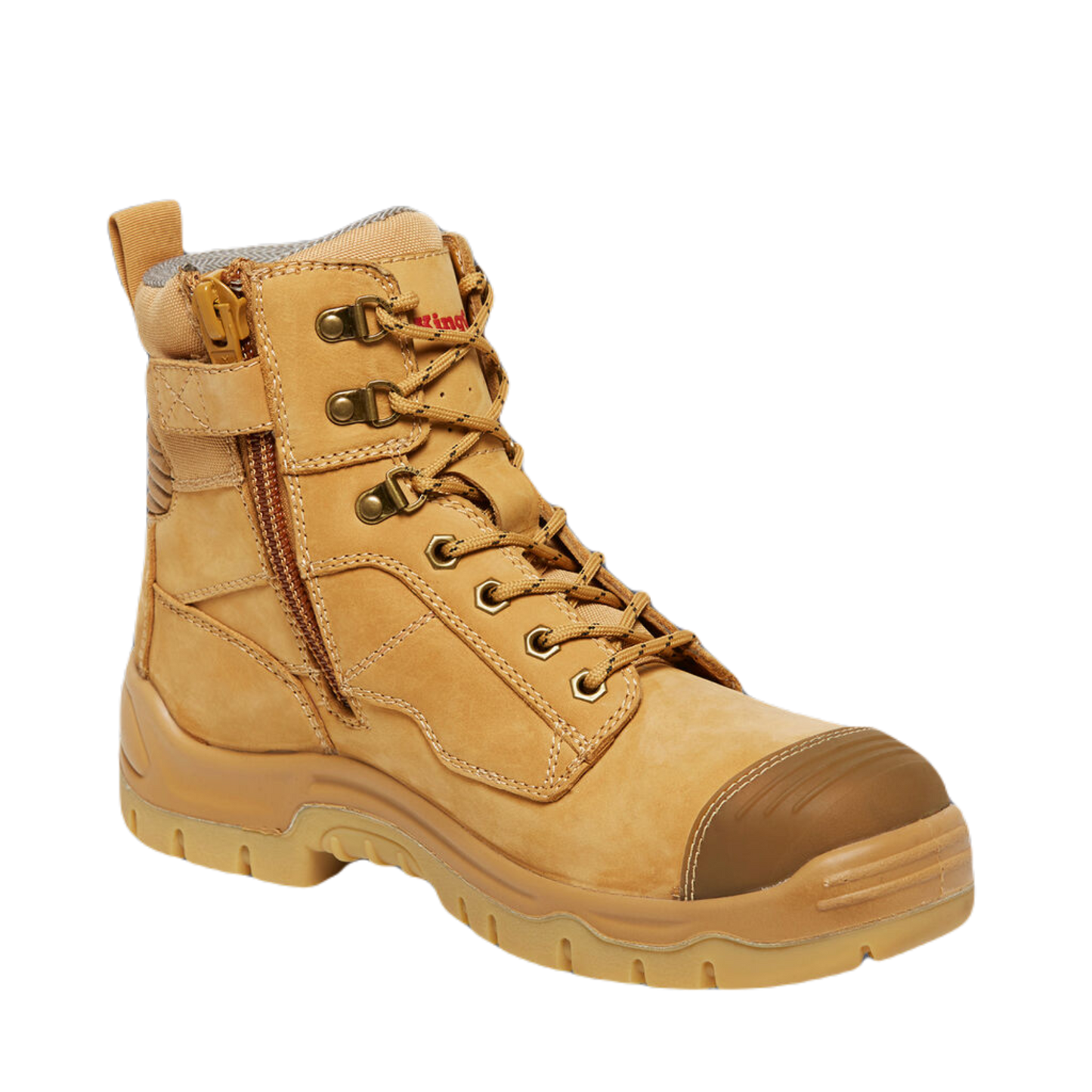 KingGee Men's Phoenix Zip/Lace Composite Safety Work Boots 6" - Wheat