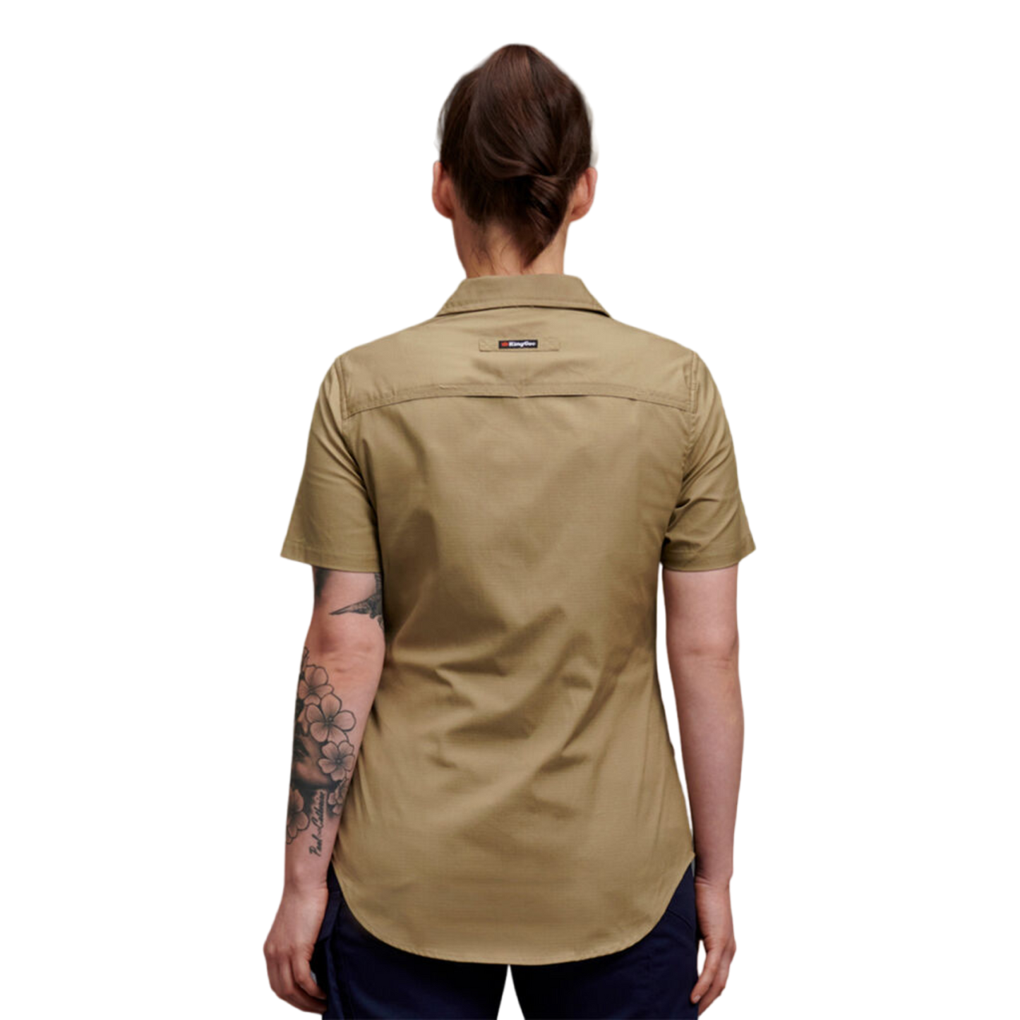 KingGee Women's Workcool 2 Lightweight Short Sleeve Work Shirt - Khaki