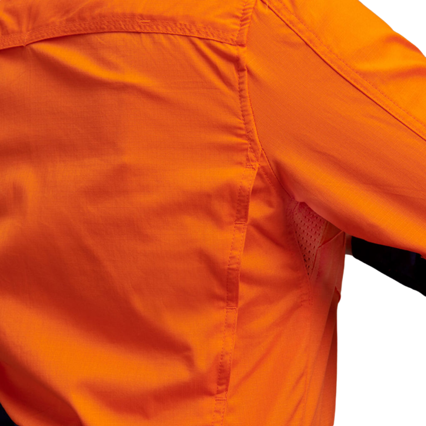 KingGee Women's Workcool 2 Hi-Vis Lightweight Work Shirt - Orange/Navy