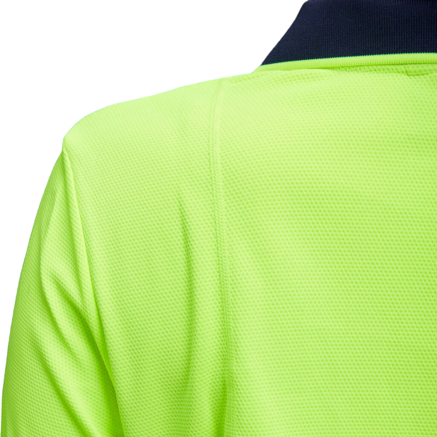 KingGee Women's Workcool Hyperfreeze Hi-Vis Long Sleeve Polo Shirt - Yellow/Navy